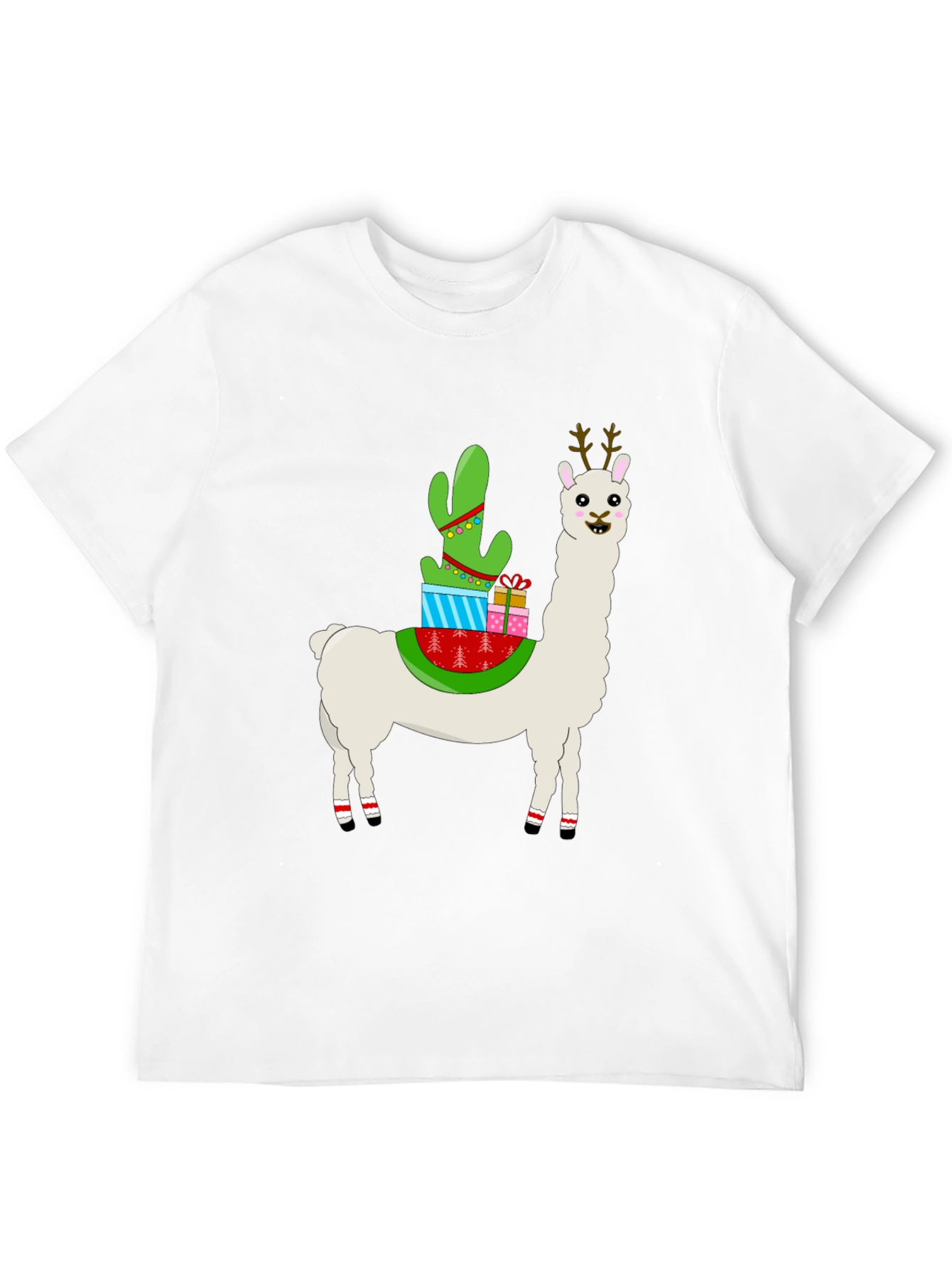 Christmas Llama Cactus Gift T-Shirt