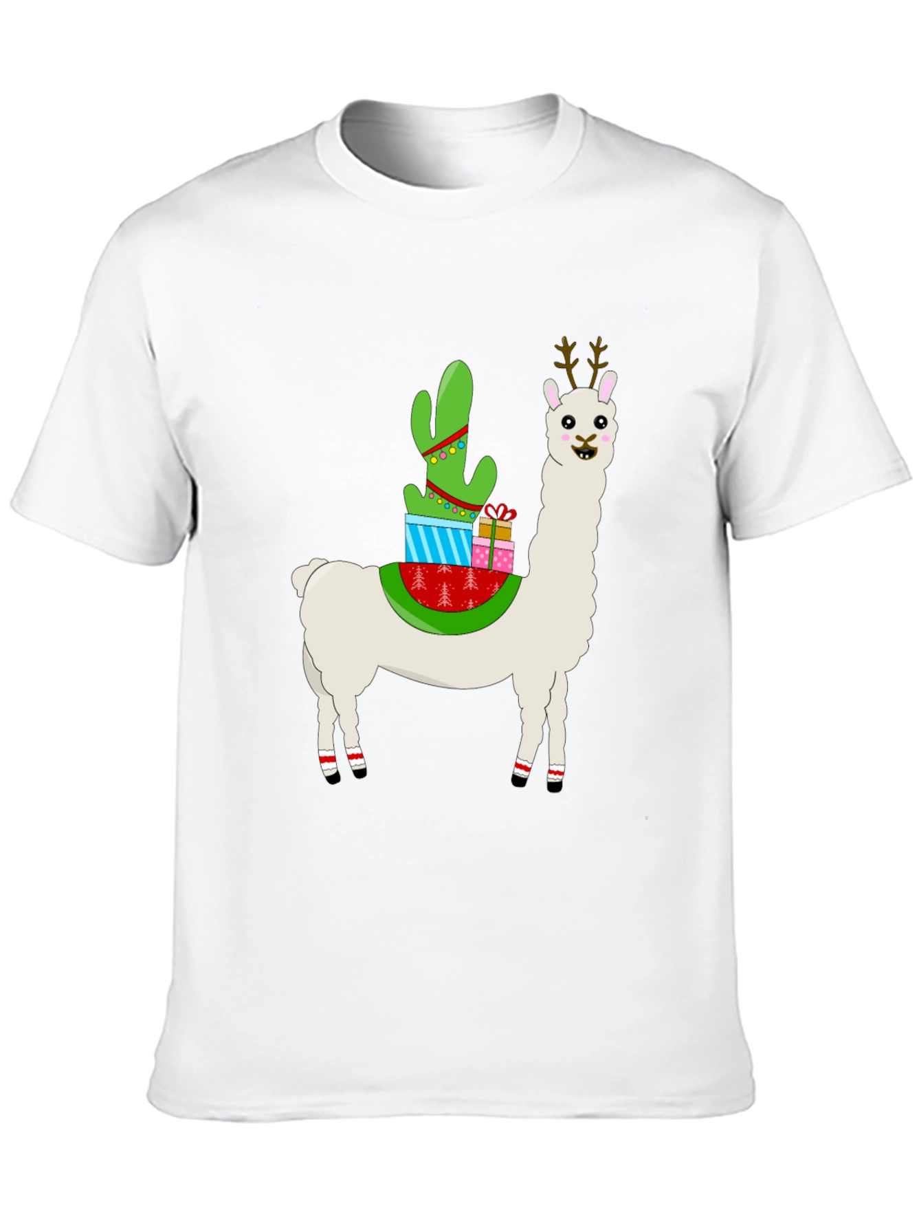 Christmas Llama Cactus Gift T-Shirt