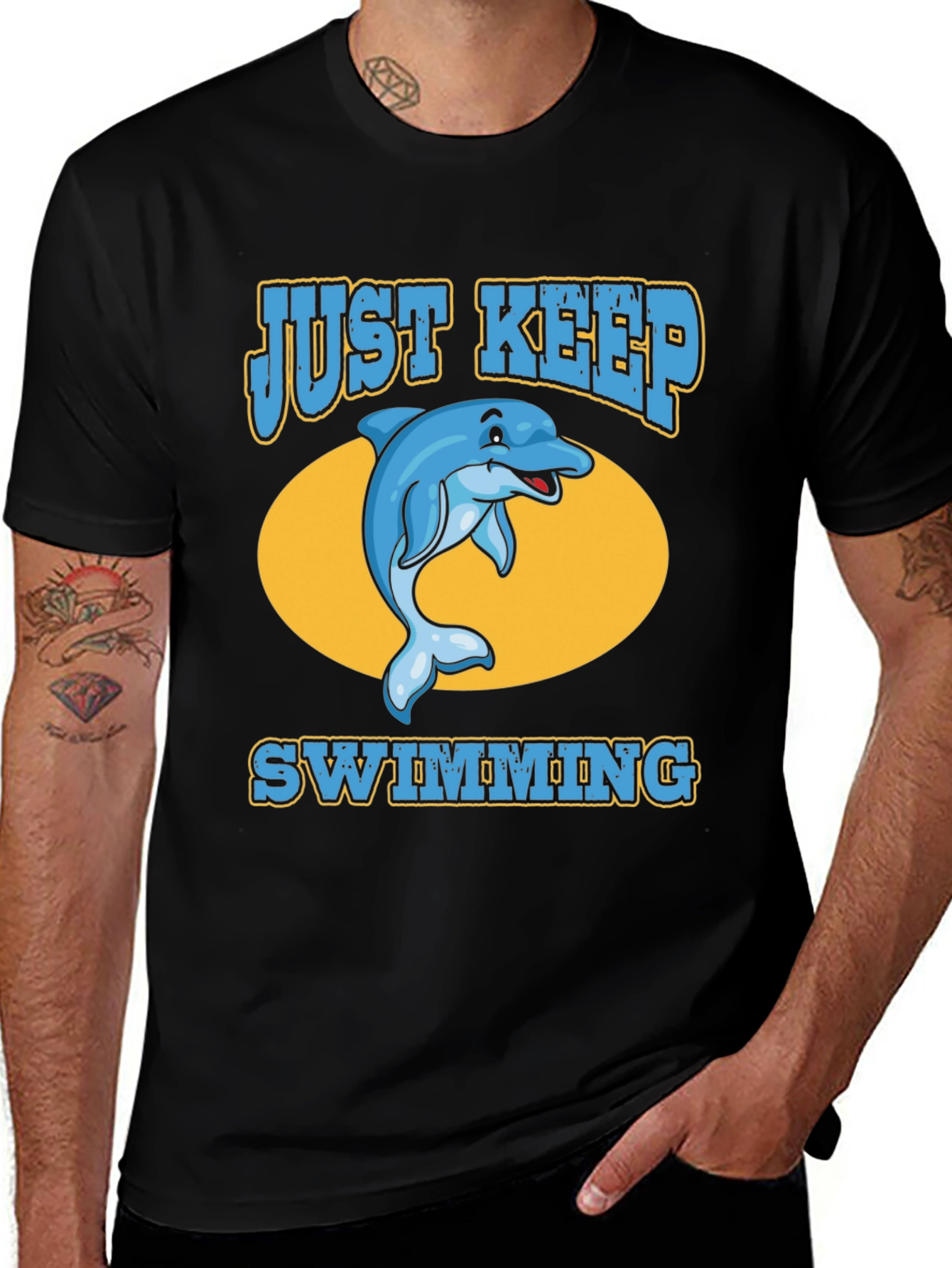 Just Keep Swimming Dolphin T-Shirt