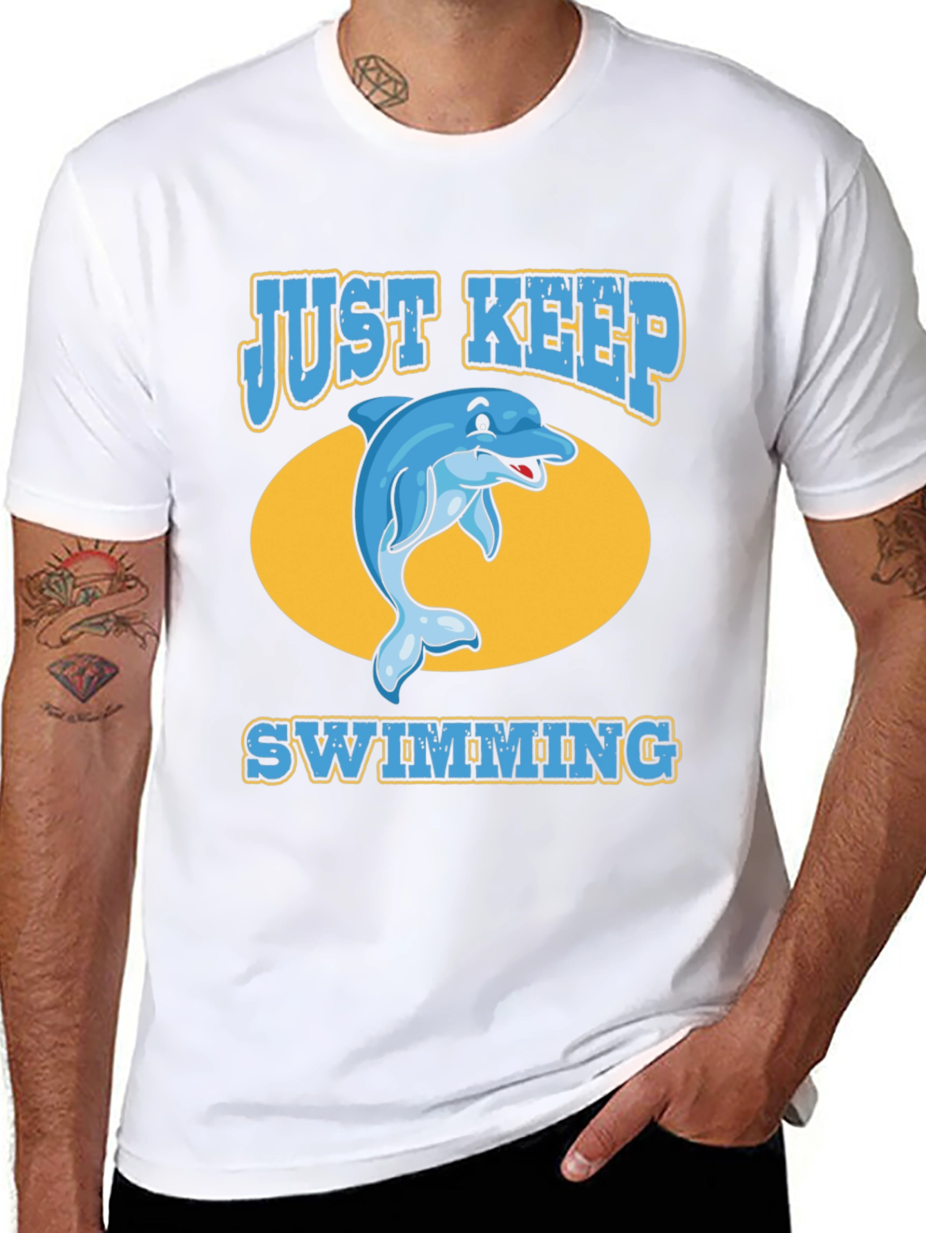 Just Keep Swimming Dolphin T-Shirt