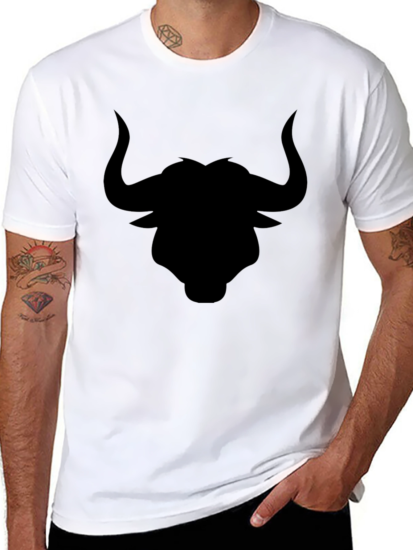 Black Bull Graphic Tee - Bold Statement Shirt