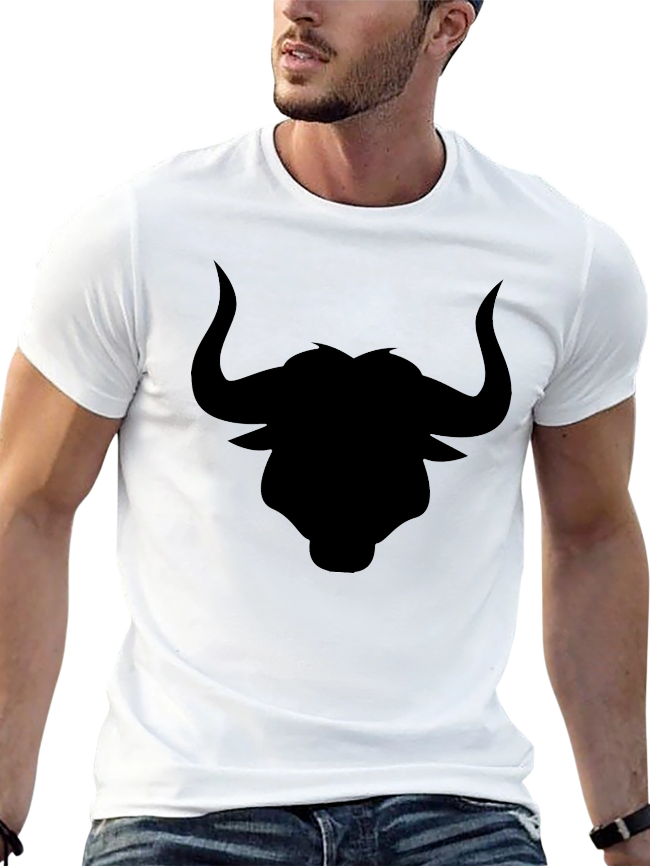 Black Bull Graphic Tee - Bold Statement Shirt