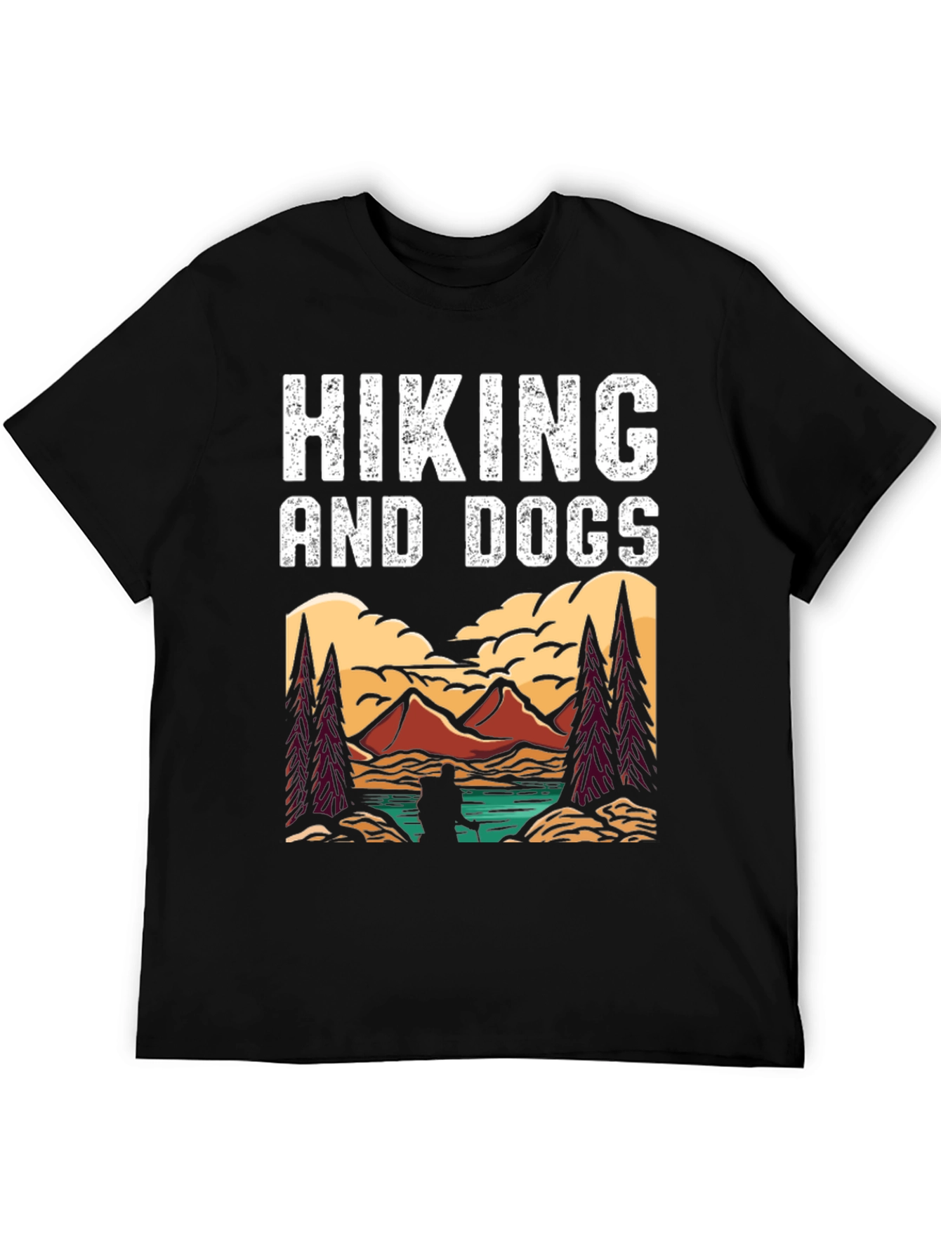 Hiking and Dogs Graphic T-Shirt