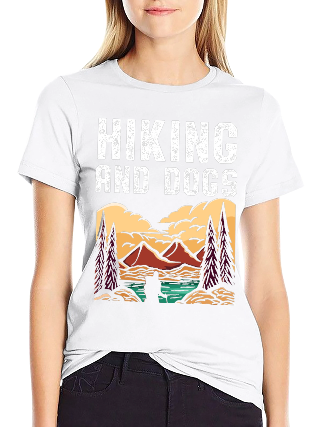 Hiking and Dogs Graphic T-Shirt