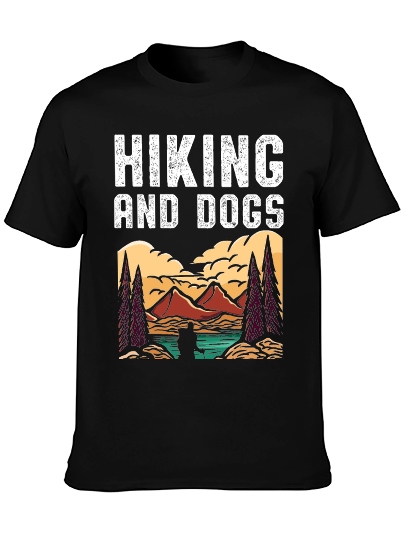 Hiking and Dogs Graphic T-Shirt