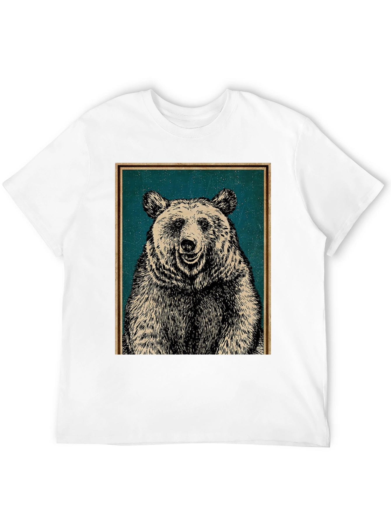 Bear Graphic Print Crew Neck T-Shirt