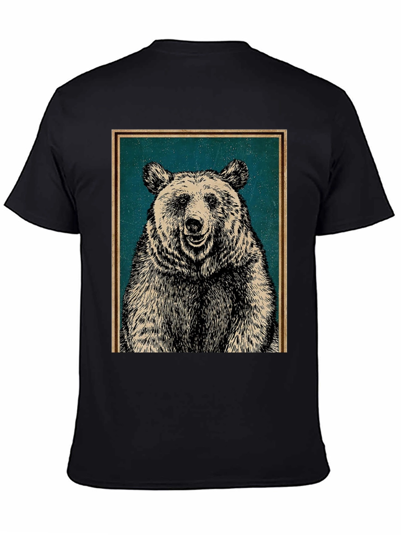 Bear Graphic Print Crew Neck T-Shirt
