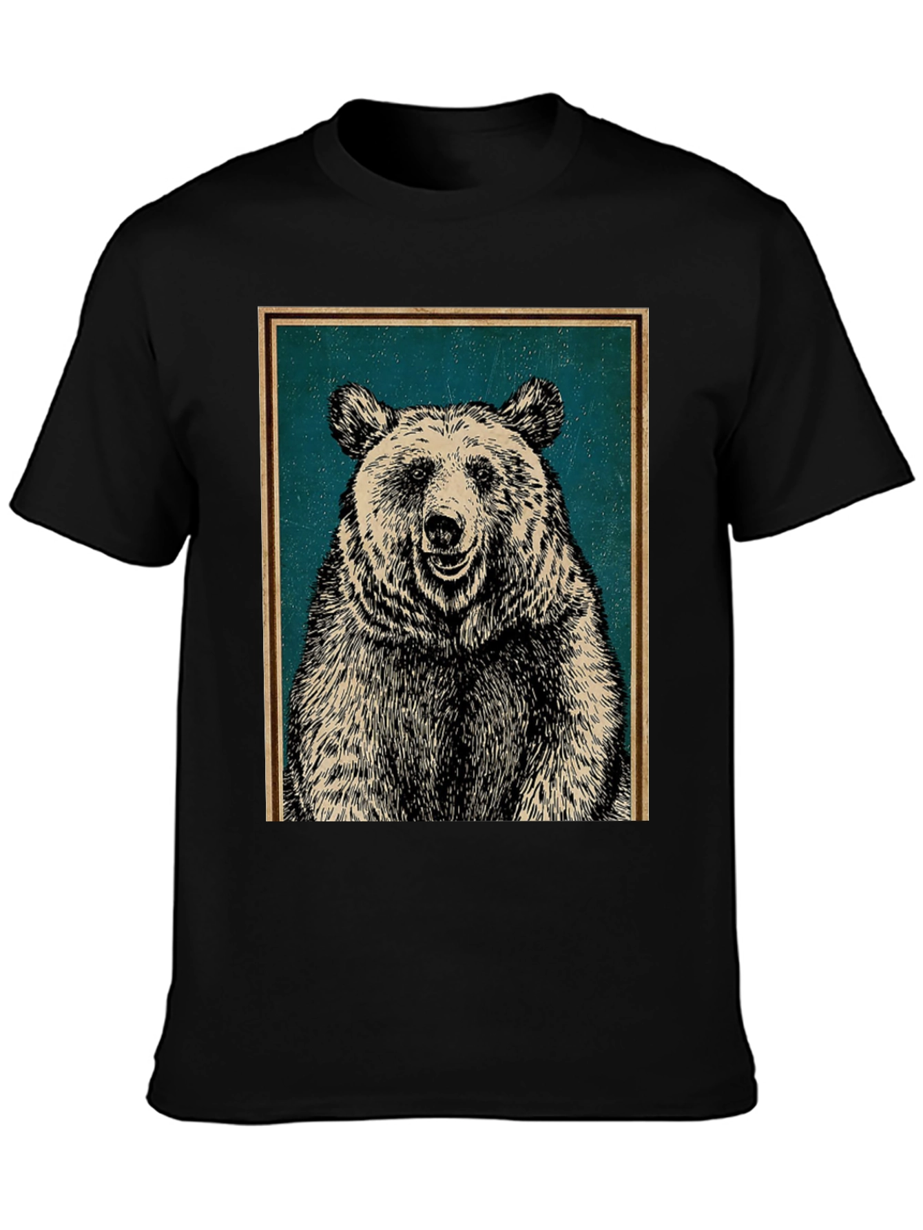 Bear Graphic Print Crew Neck T-Shirt