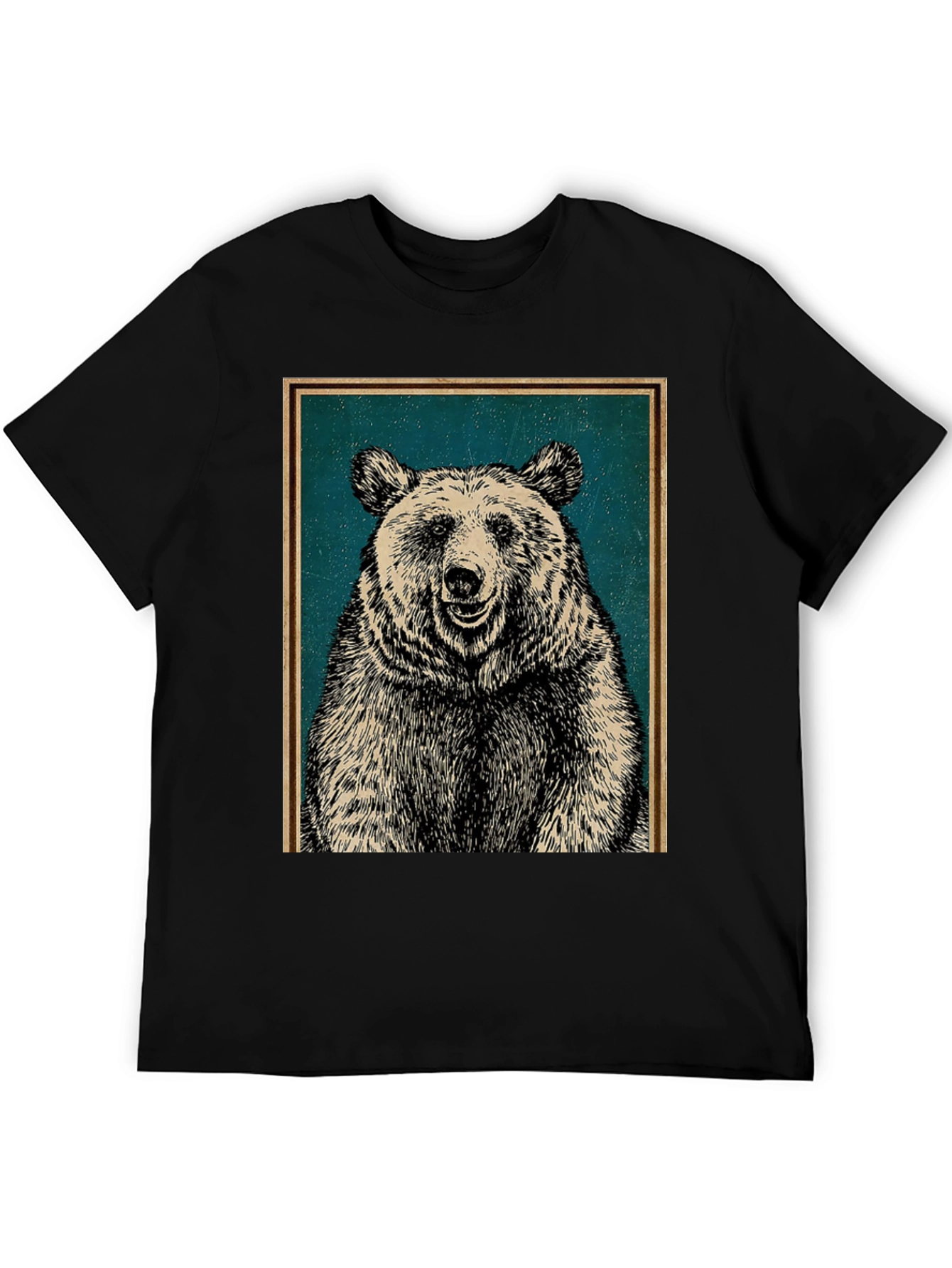 Bear Graphic Print Crew Neck T-Shirt