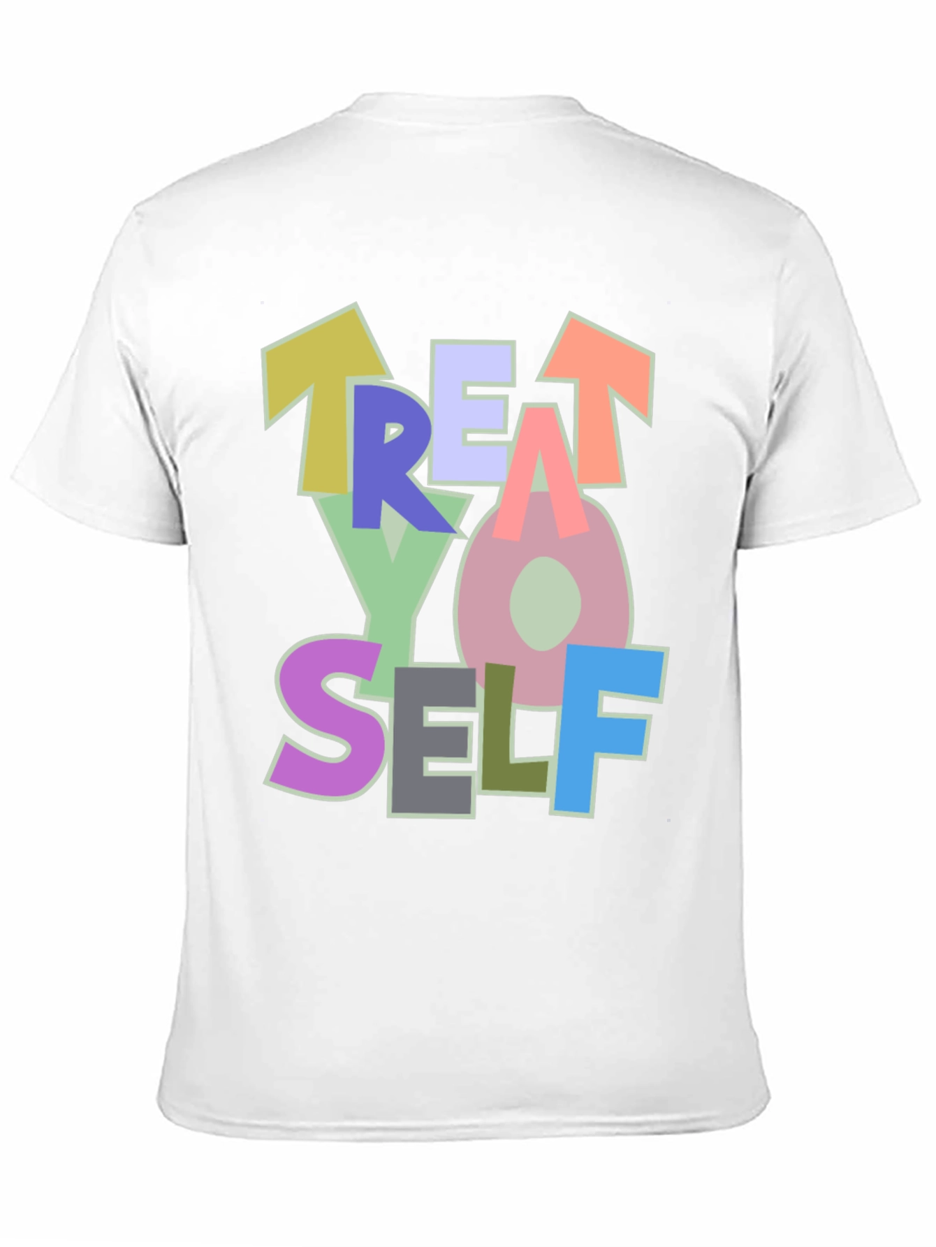 Treat Yo Self Black Graphic T-Shirt