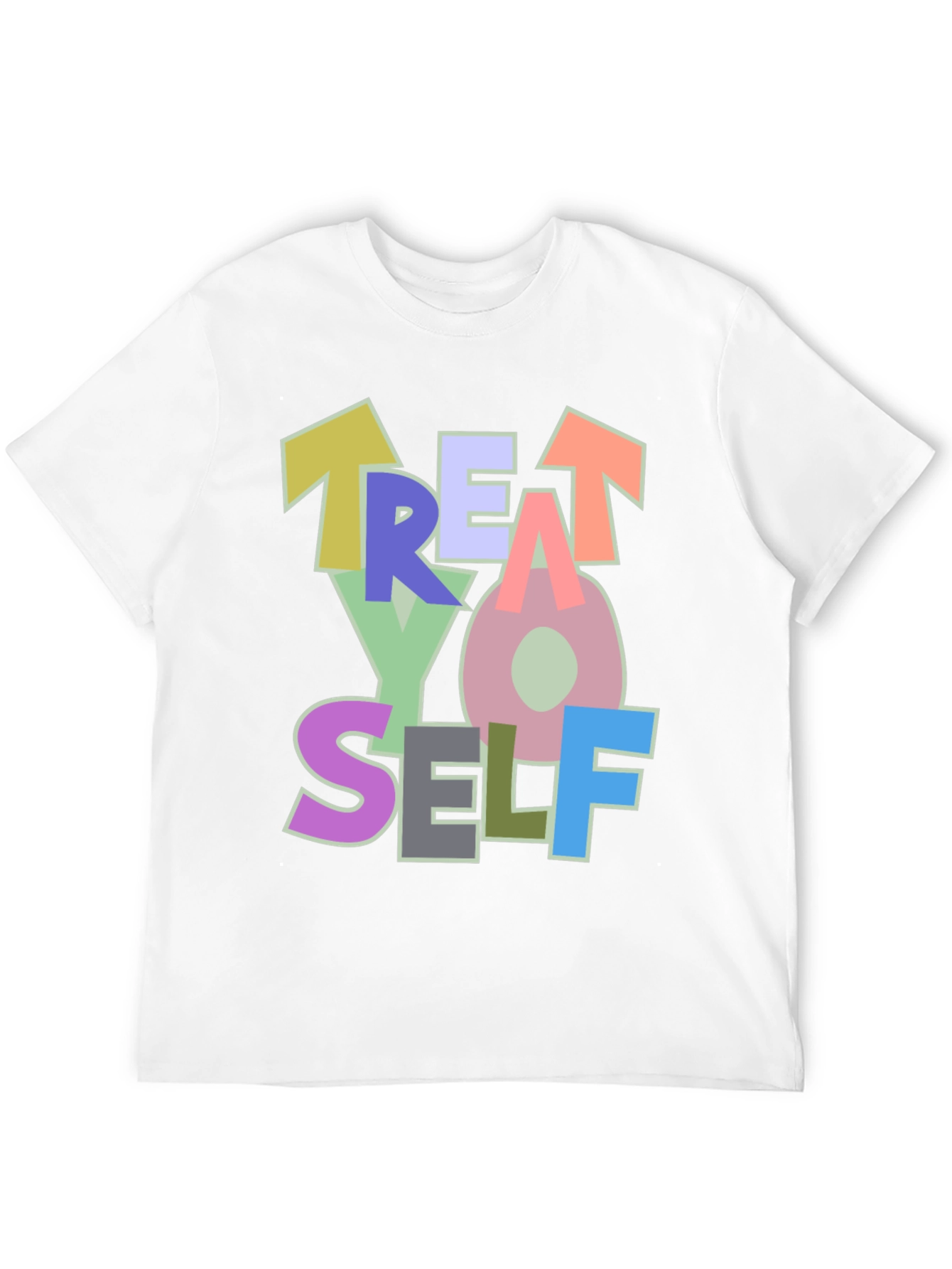Treat Yo Self Black Graphic T-Shirt