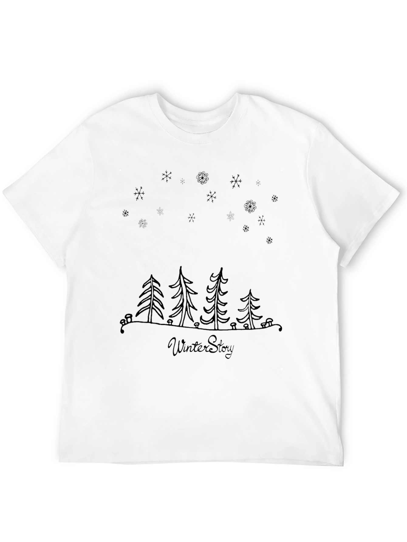 Winter Story Graphic Tee - Black