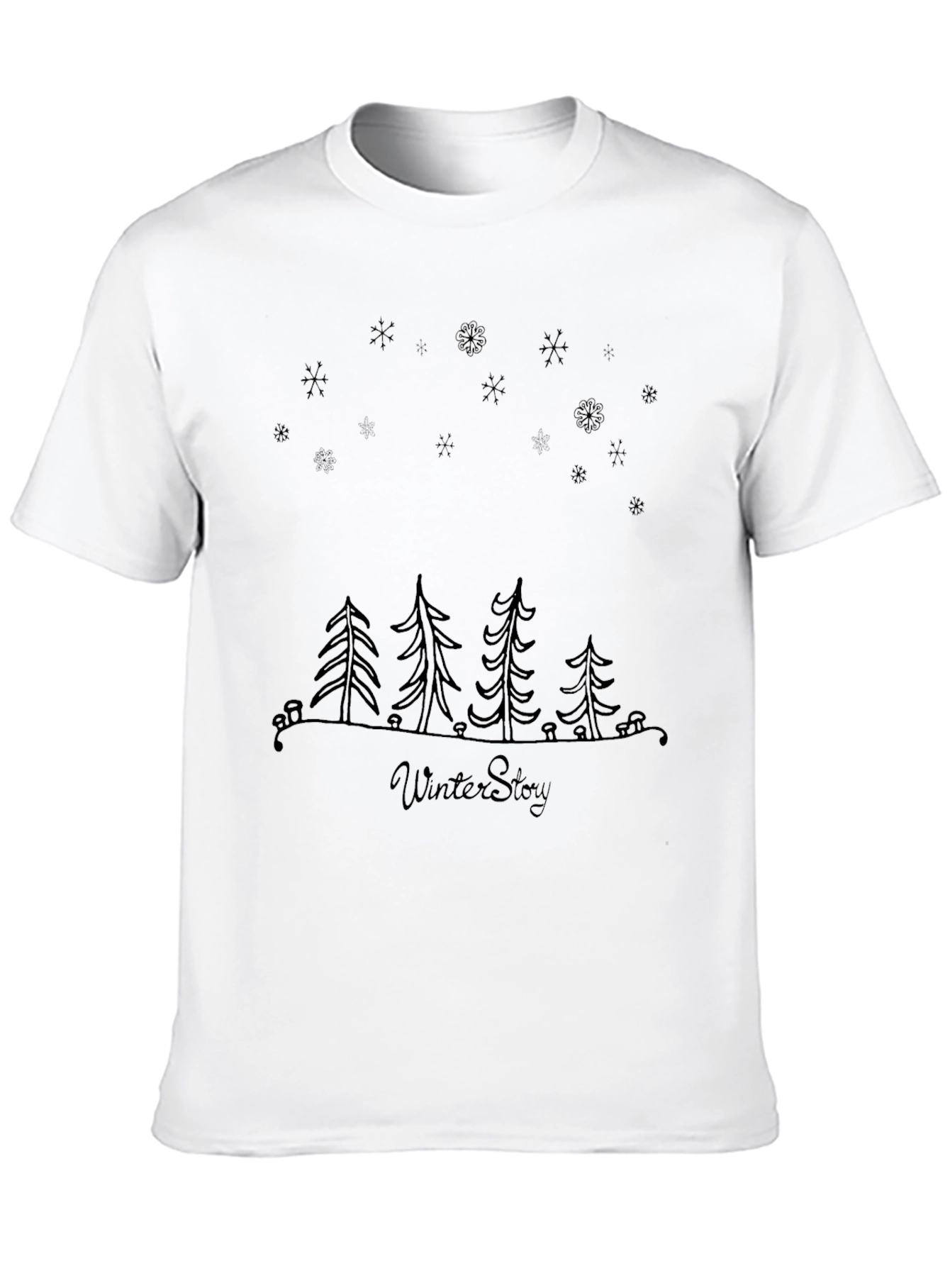Winter Story Graphic Tee - Black