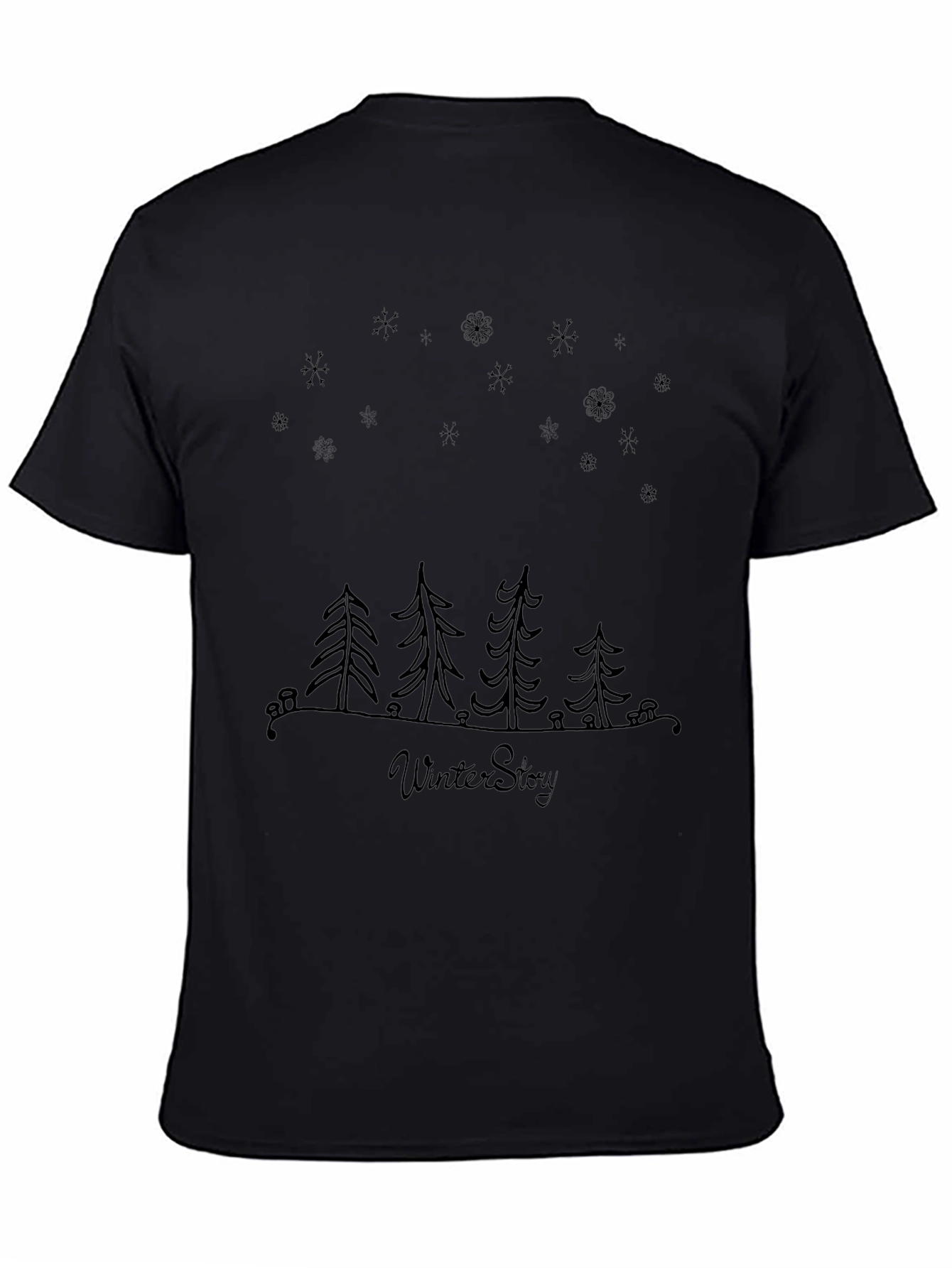 Winter Story Graphic Tee - Black