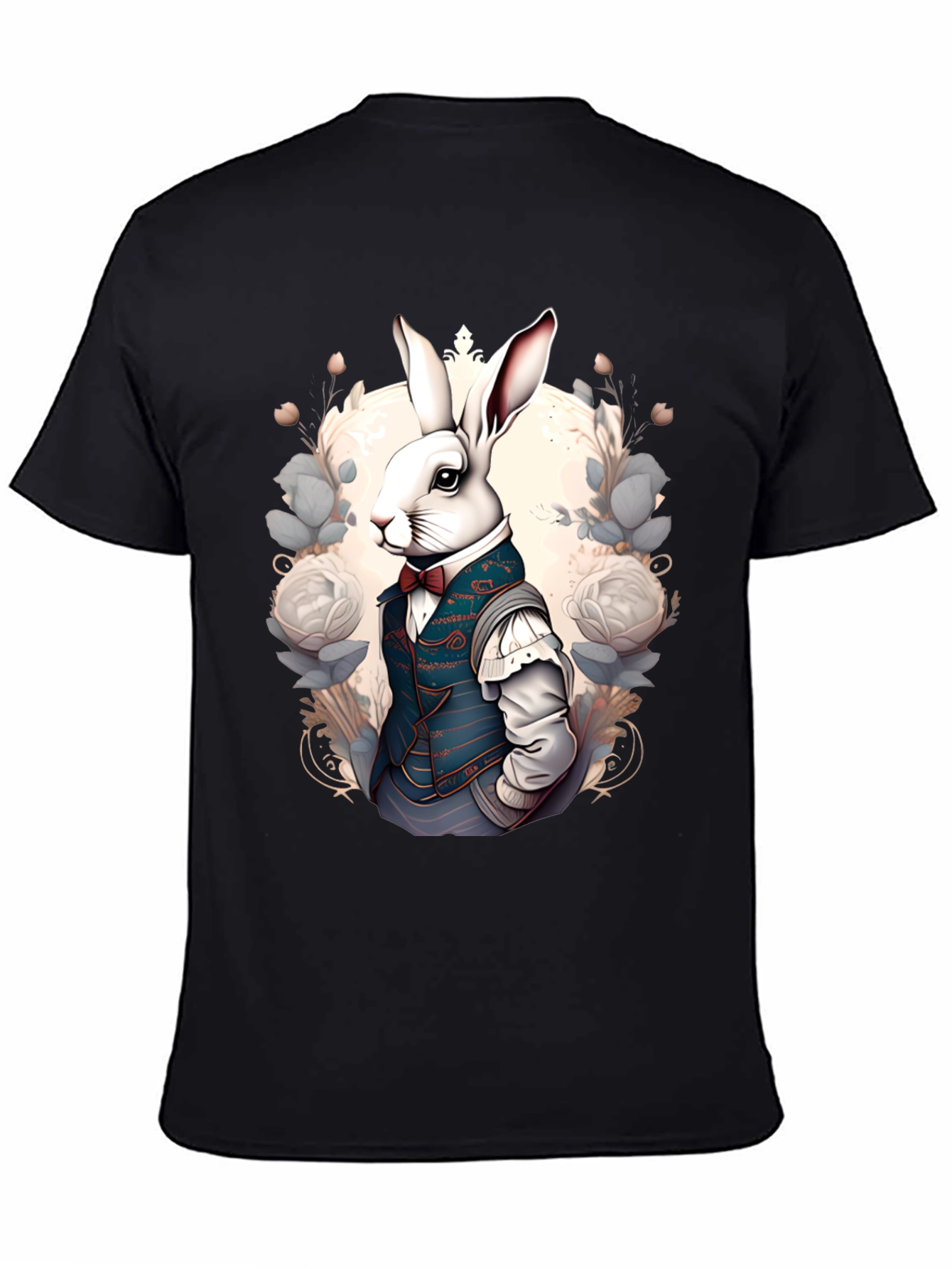 Rabbit in Suit T-Shirt: Elegant Animal Print