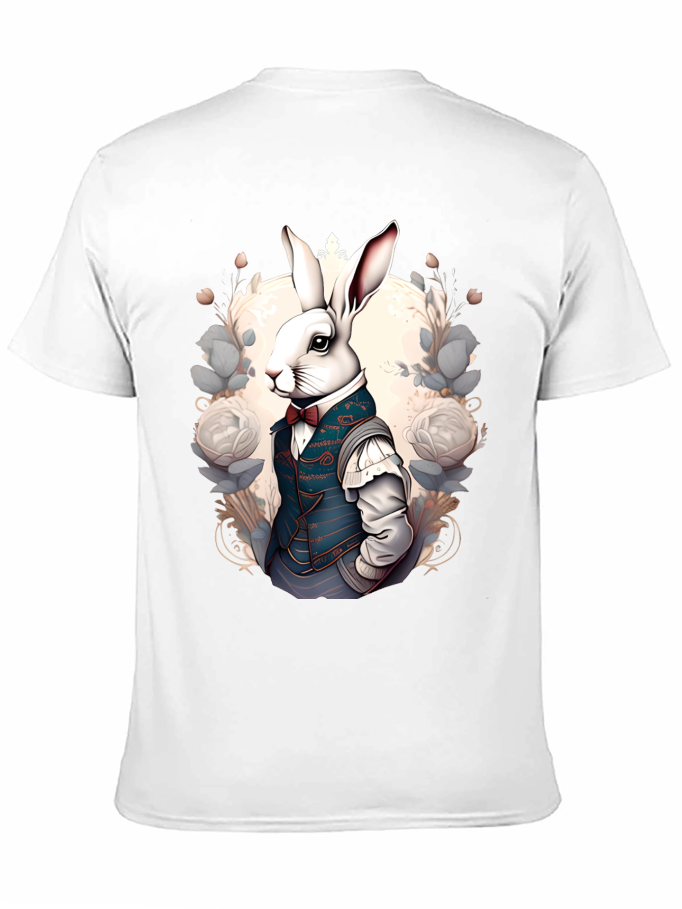 Rabbit in Suit T-Shirt: Elegant Animal Print