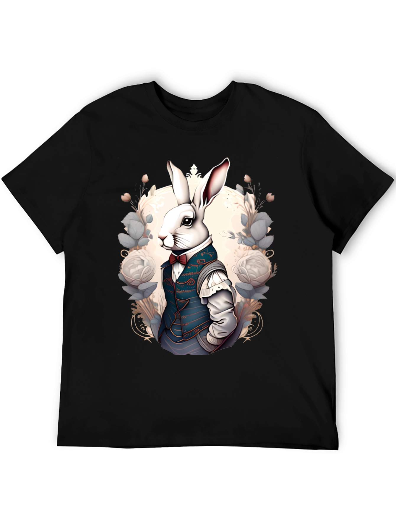Rabbit in Suit T-Shirt: Elegant Animal Print