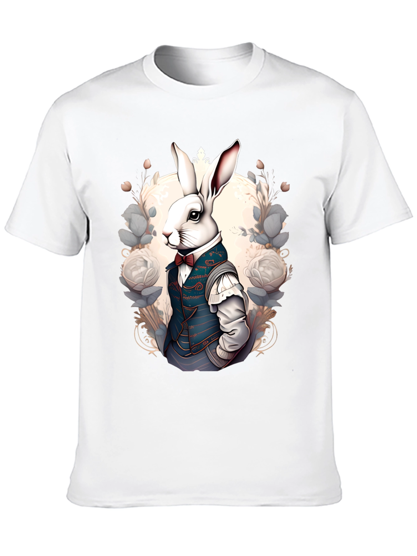 Rabbit in Suit T-Shirt: Elegant Animal Print