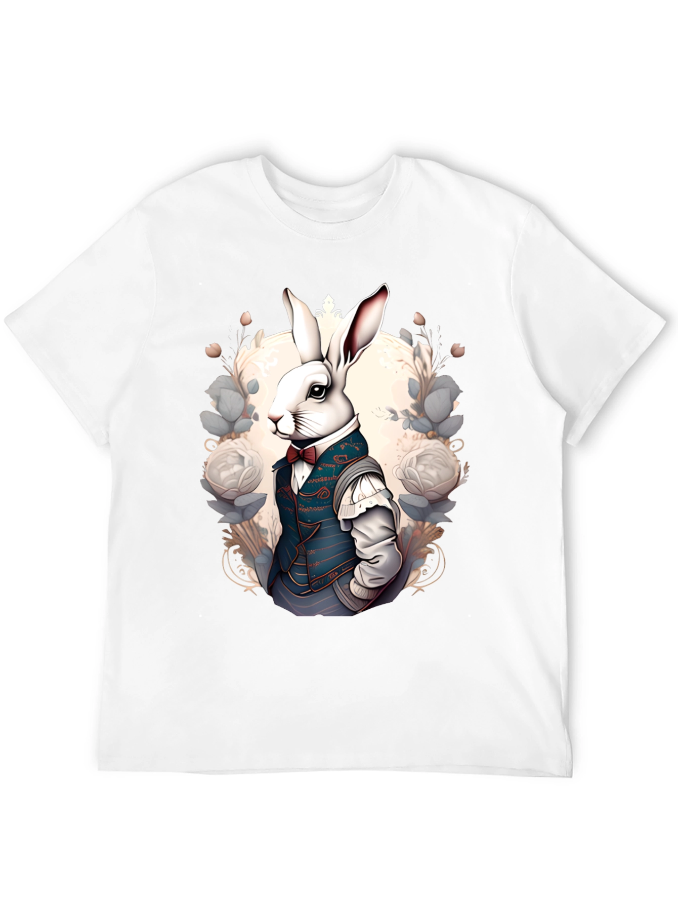 Rabbit in Suit T-Shirt: Elegant Animal Print