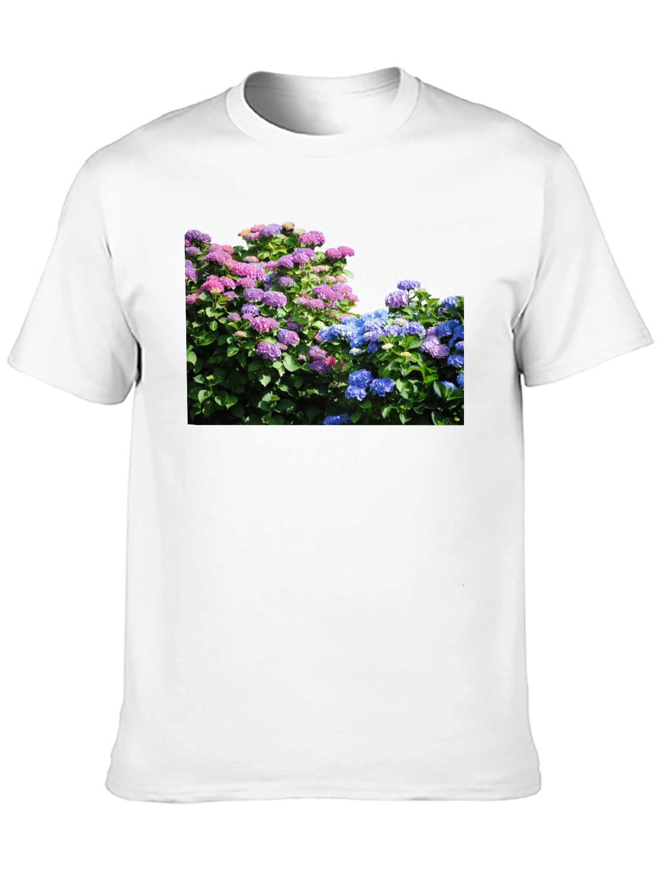 Floral Hydrangea Black T-Shirt