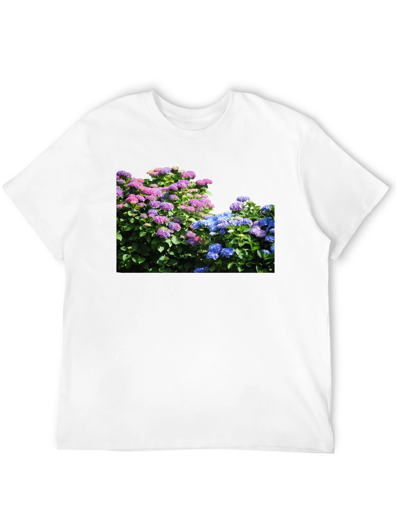 Floral Hydrangea Black T-Shirt