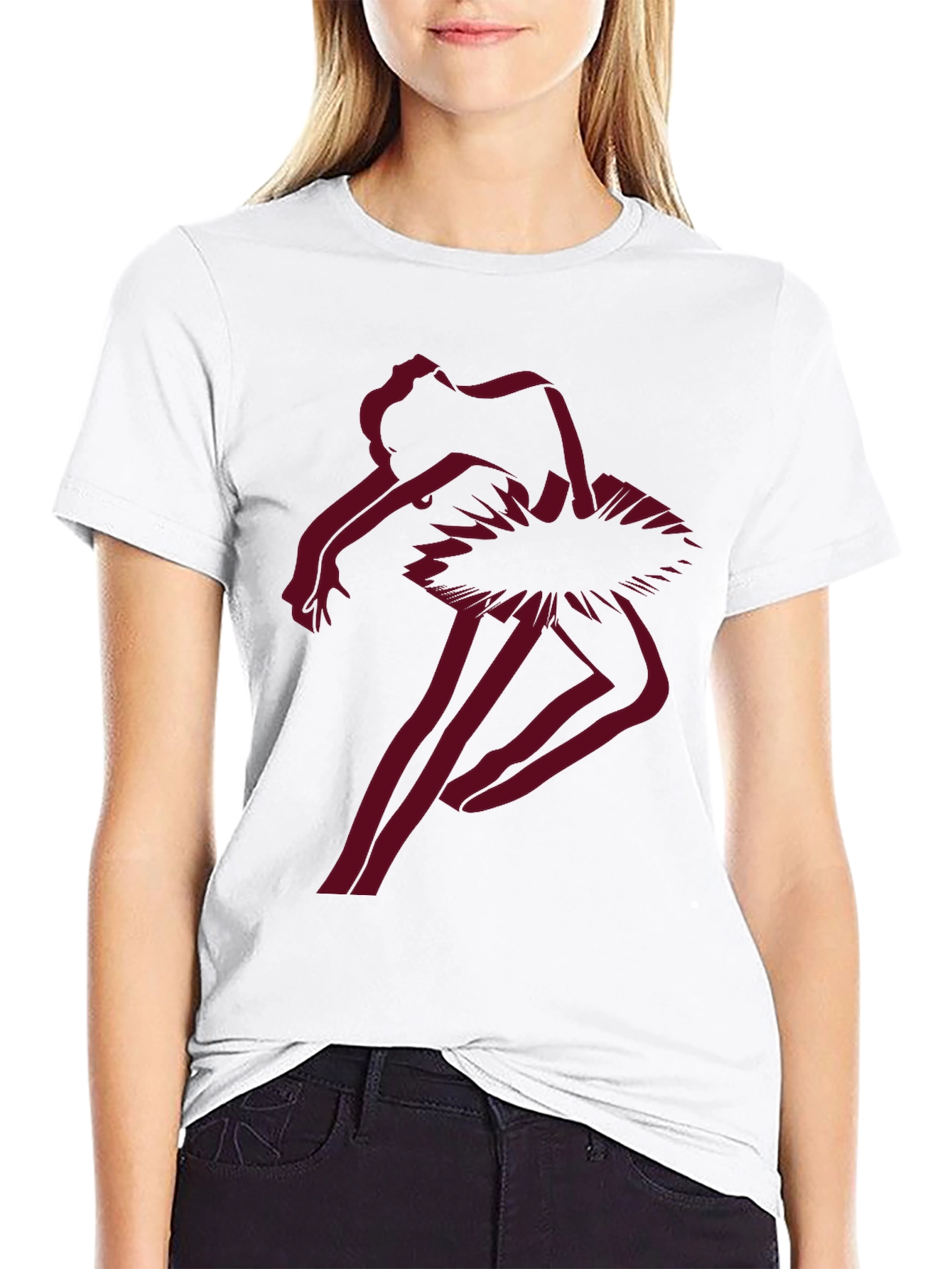 Ballerina Graphic Tee - Unique Dance T-Shirt