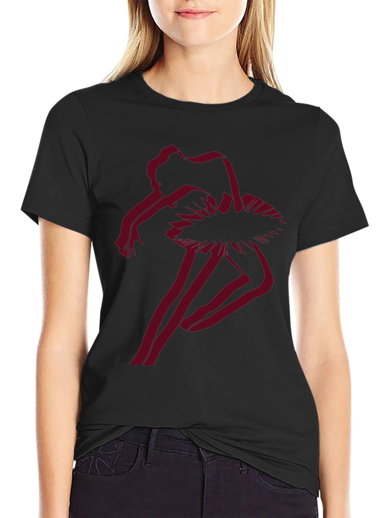 Ballerina Graphic Tee - Unique Dance T-Shirt