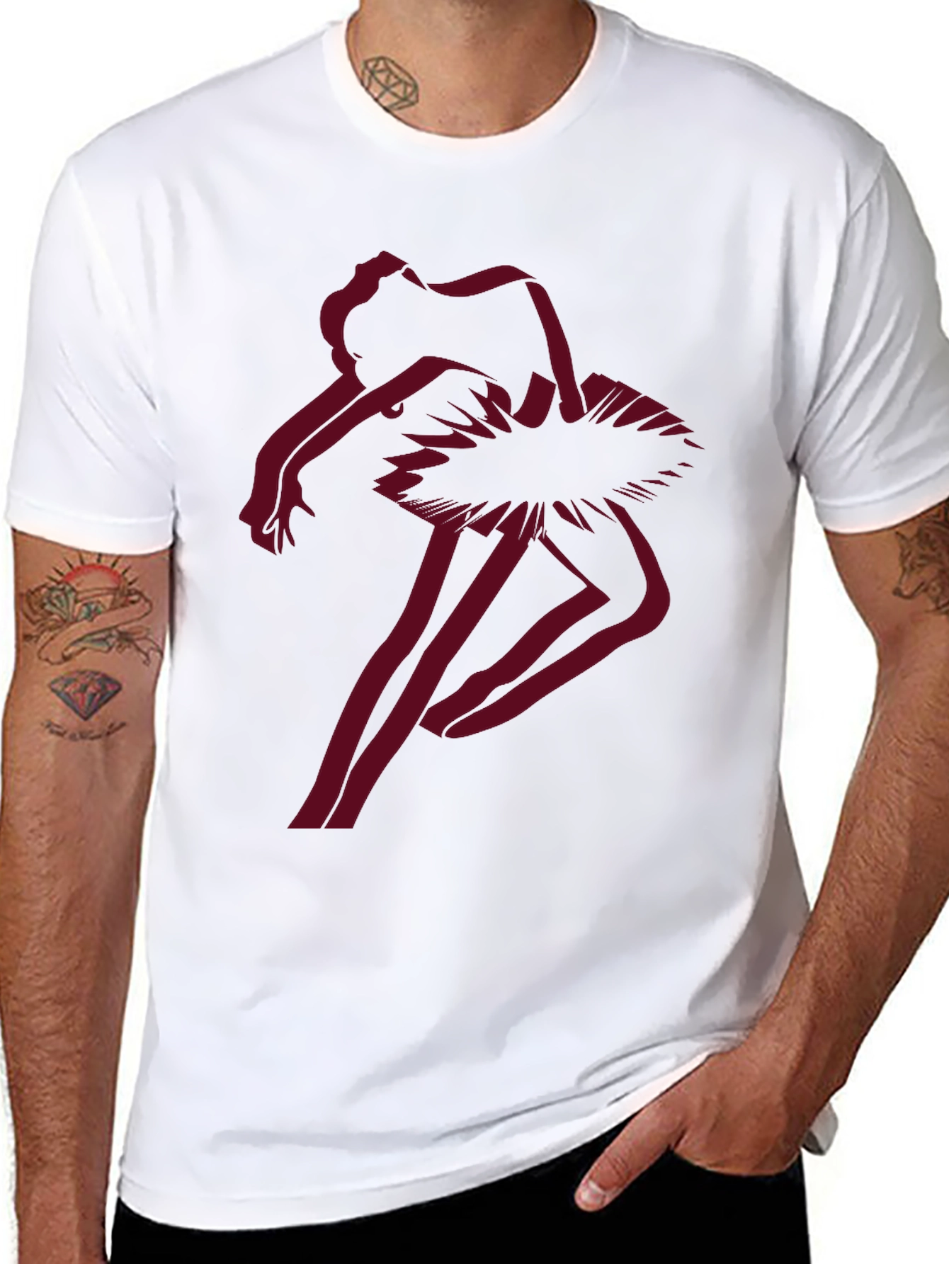Ballerina Graphic Tee - Unique Dance T-Shirt