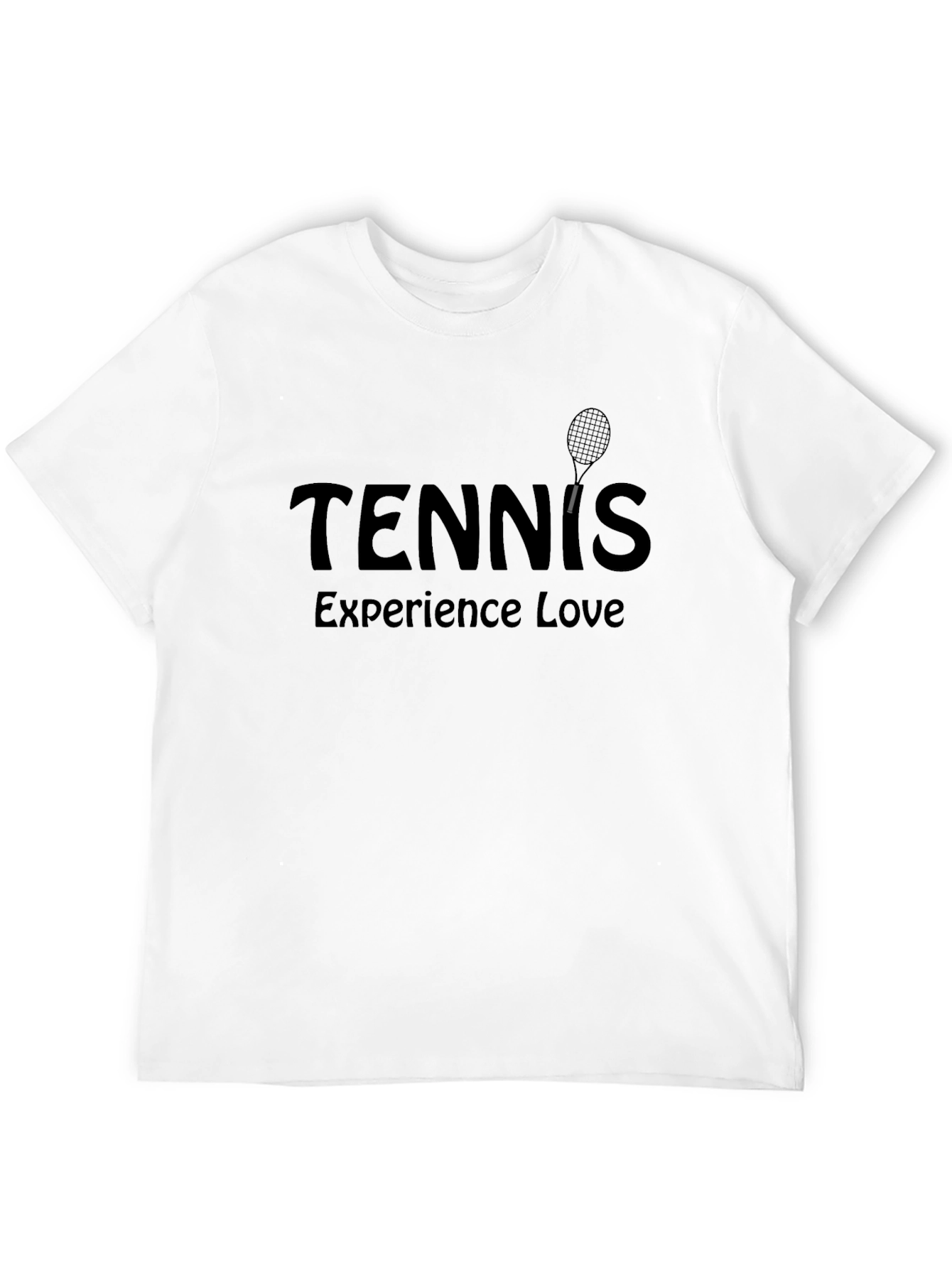 Tennis Experience Love Black Graphic Tee