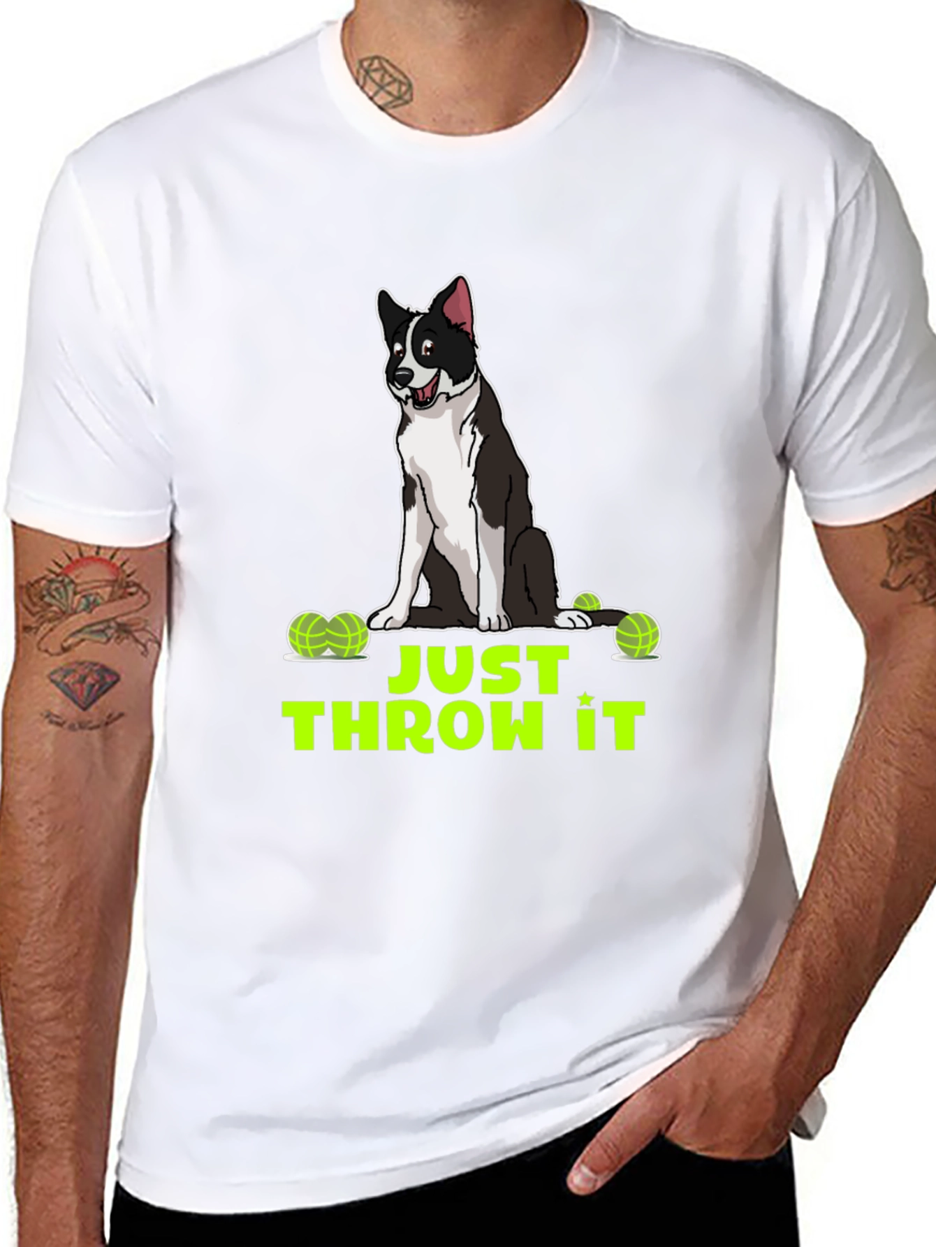 Just Throw It Dog Graphic T-Shirt