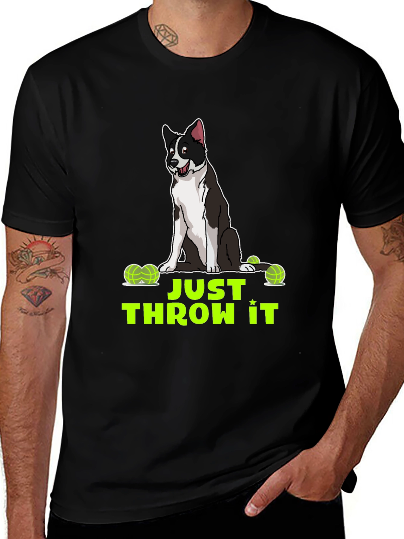 Just Throw It Dog Graphic T-Shirt