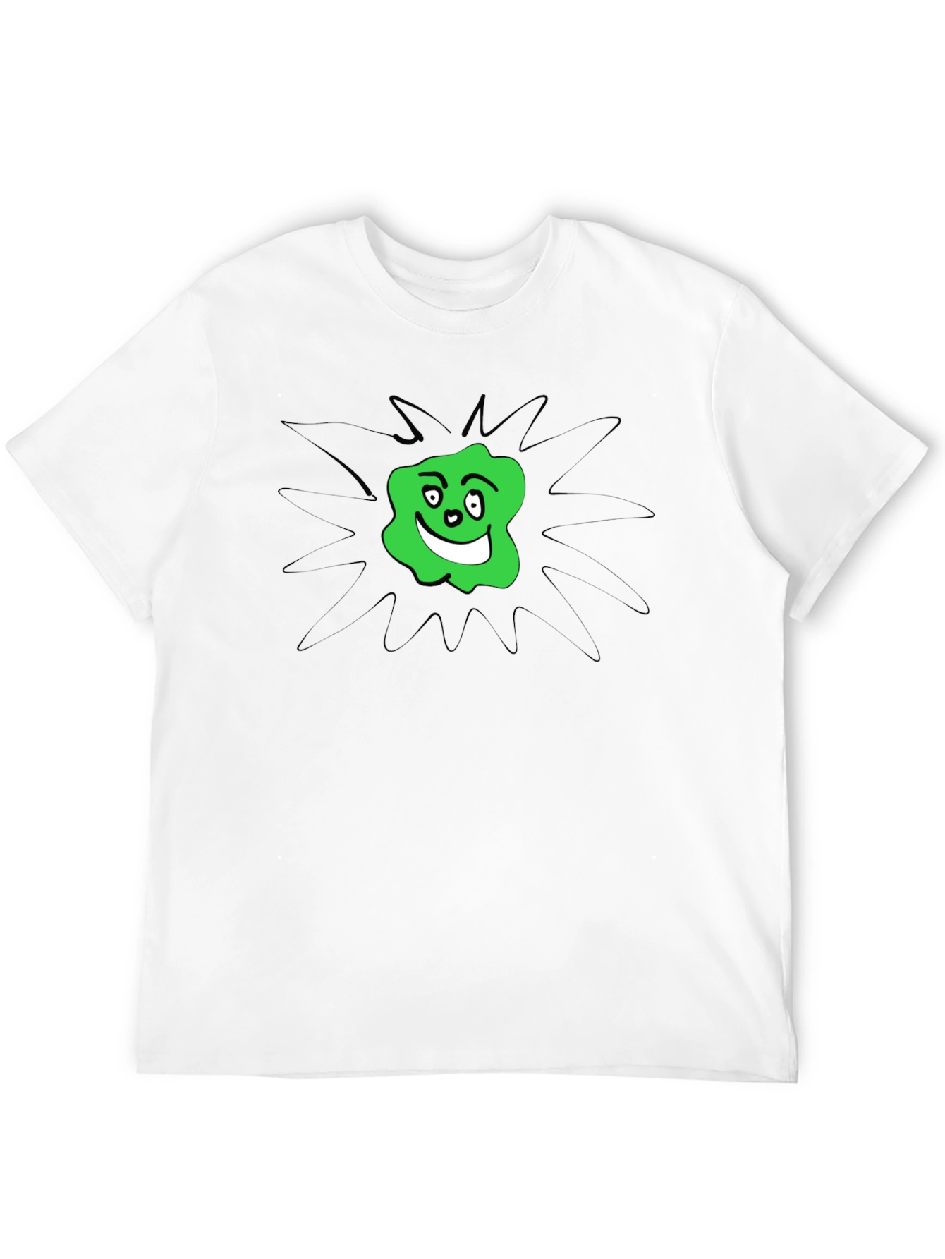 Groovy Green Blob Graphic Tee - Black