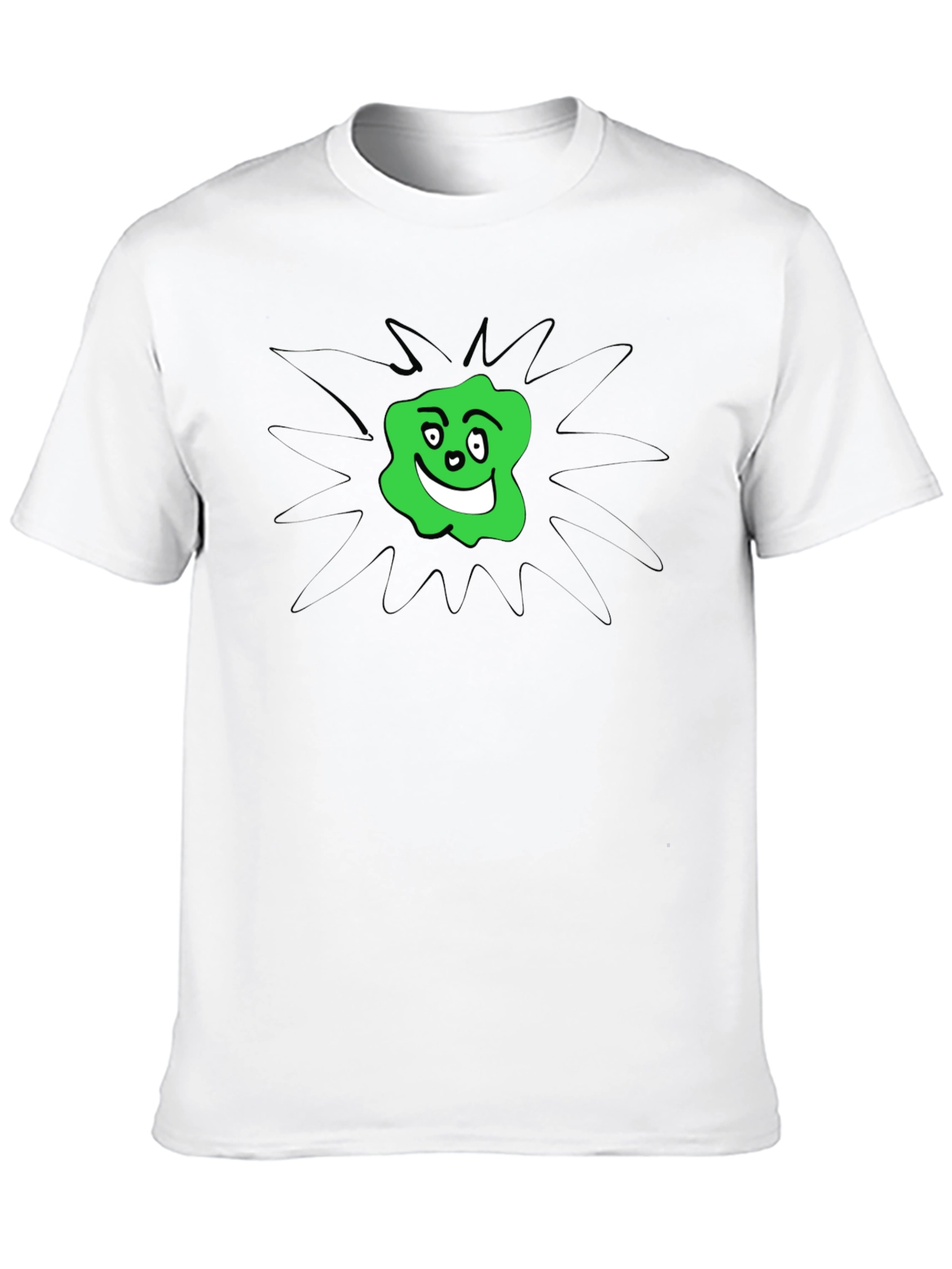 Groovy Green Blob Graphic Tee - Black
