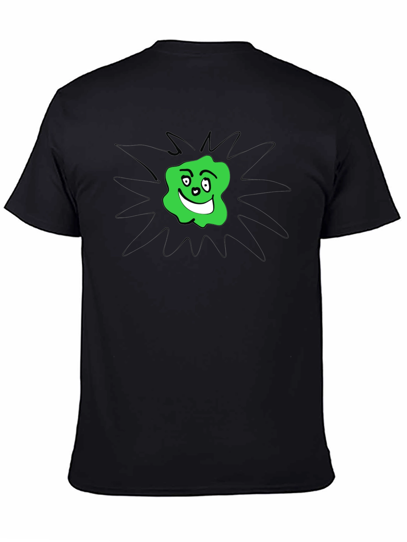 Groovy Green Blob Graphic Tee - Black
