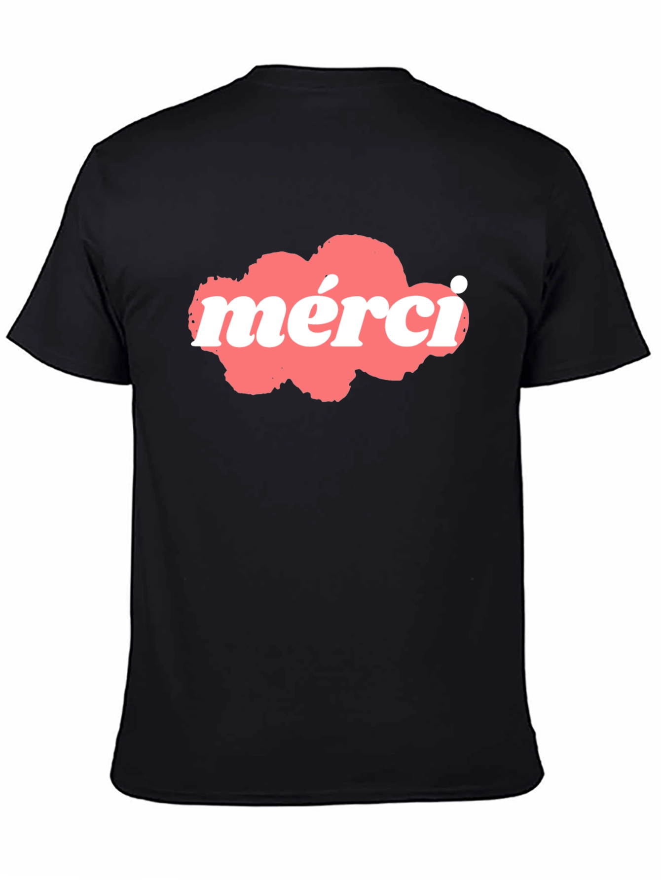 Merci Graphic T-Shirt - Black Cotton Blend