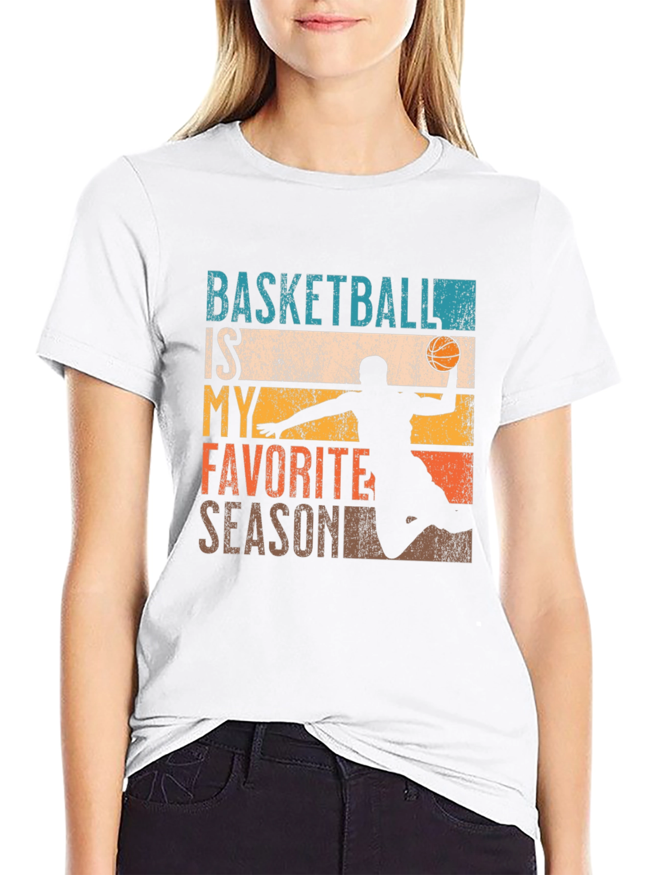 Basketball is My Favorite Season Black T-Shirt
