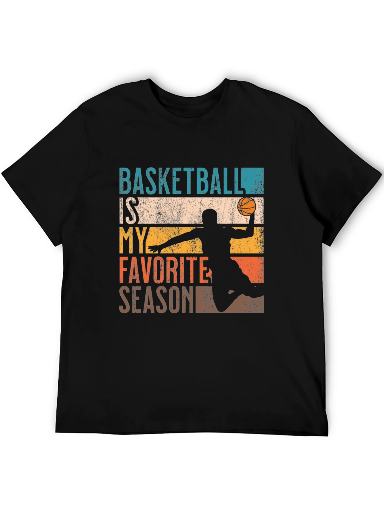 Basketball is My Favorite Season Black T-Shirt