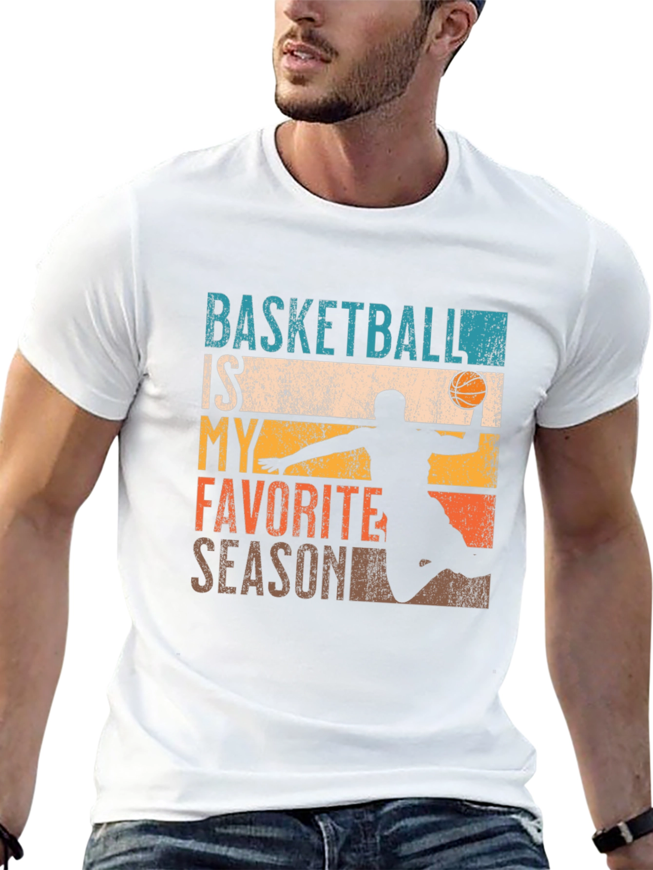Basketball is My Favorite Season Black T-Shirt