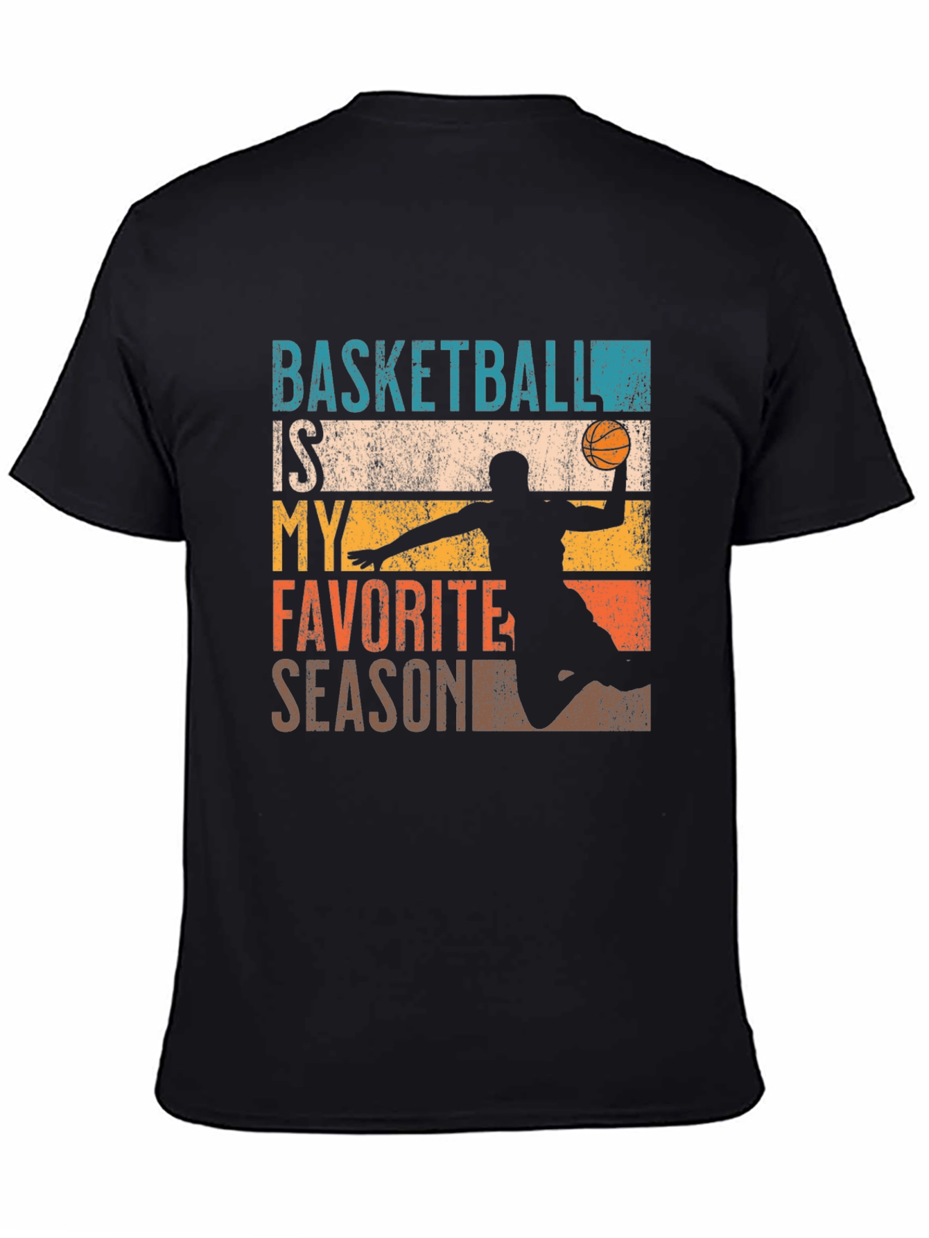 Basketball is My Favorite Season Black T-Shirt