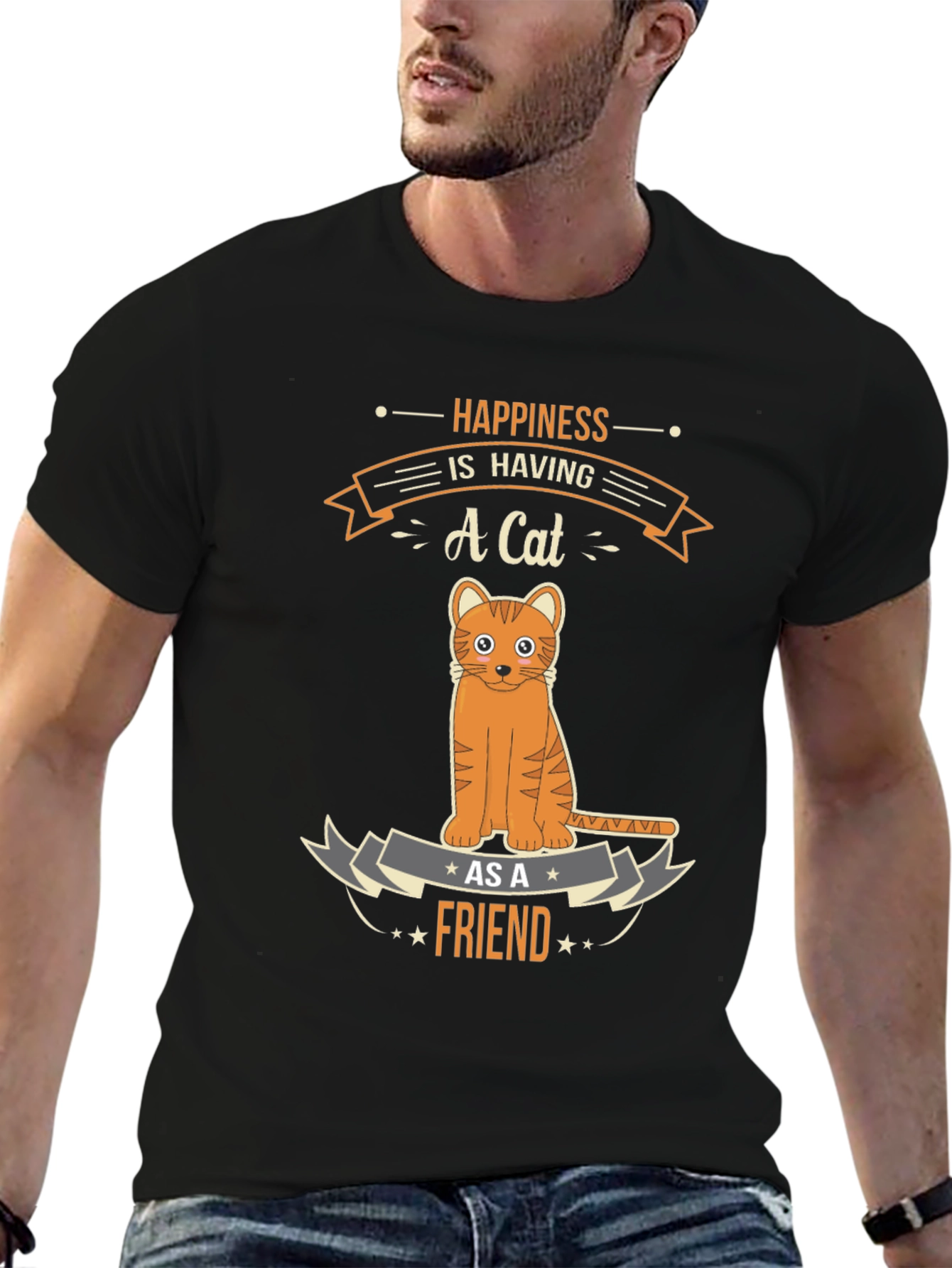 Happiness is Having a Cat T-Shirt