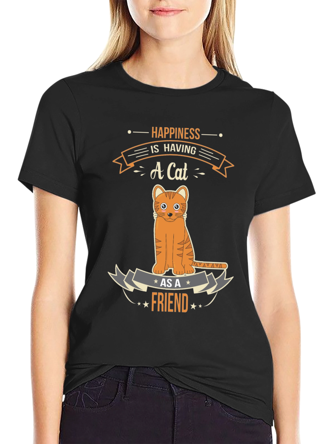 Happiness is Having a Cat T-Shirt