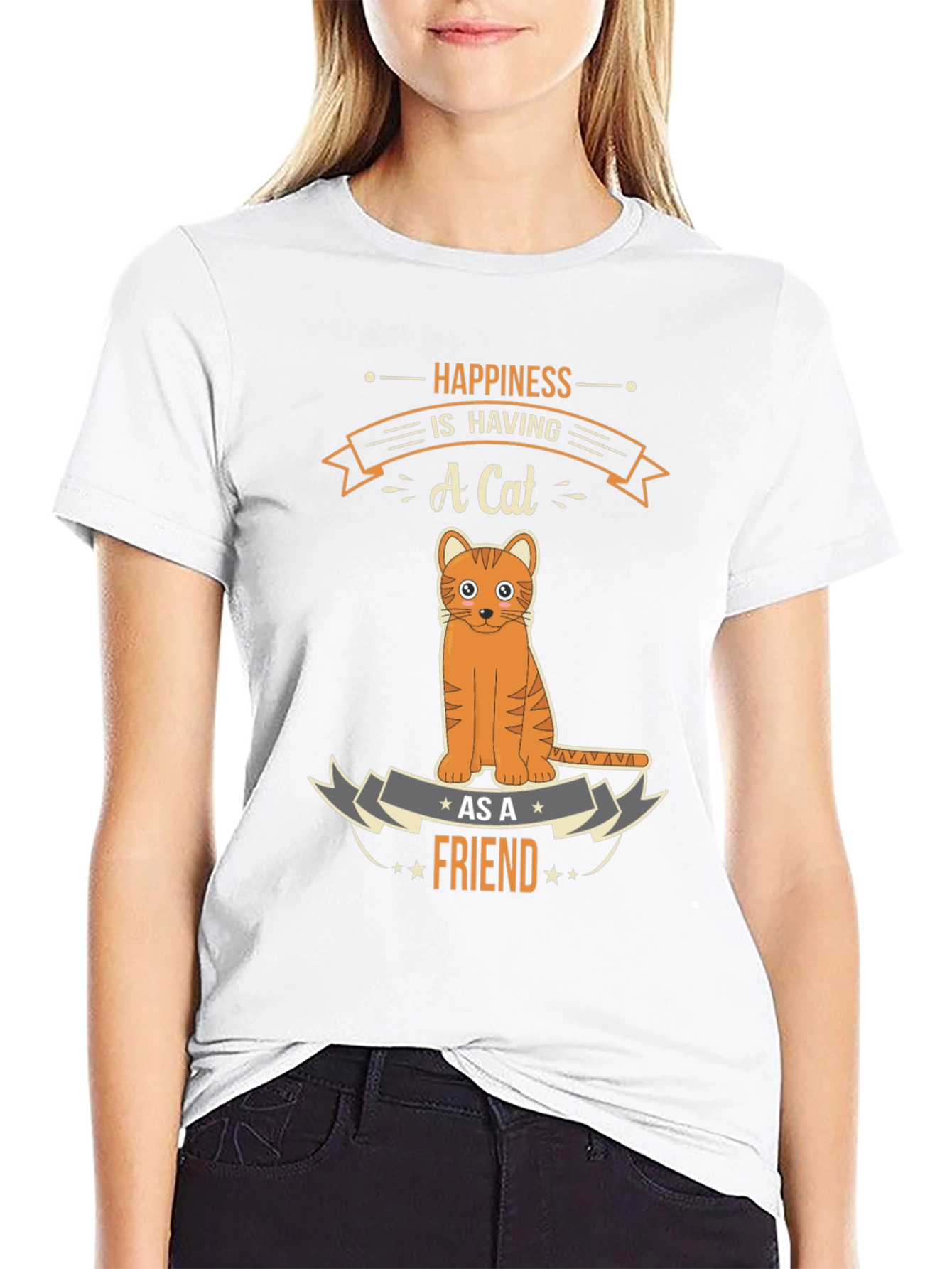 Happiness is Having a Cat T-Shirt