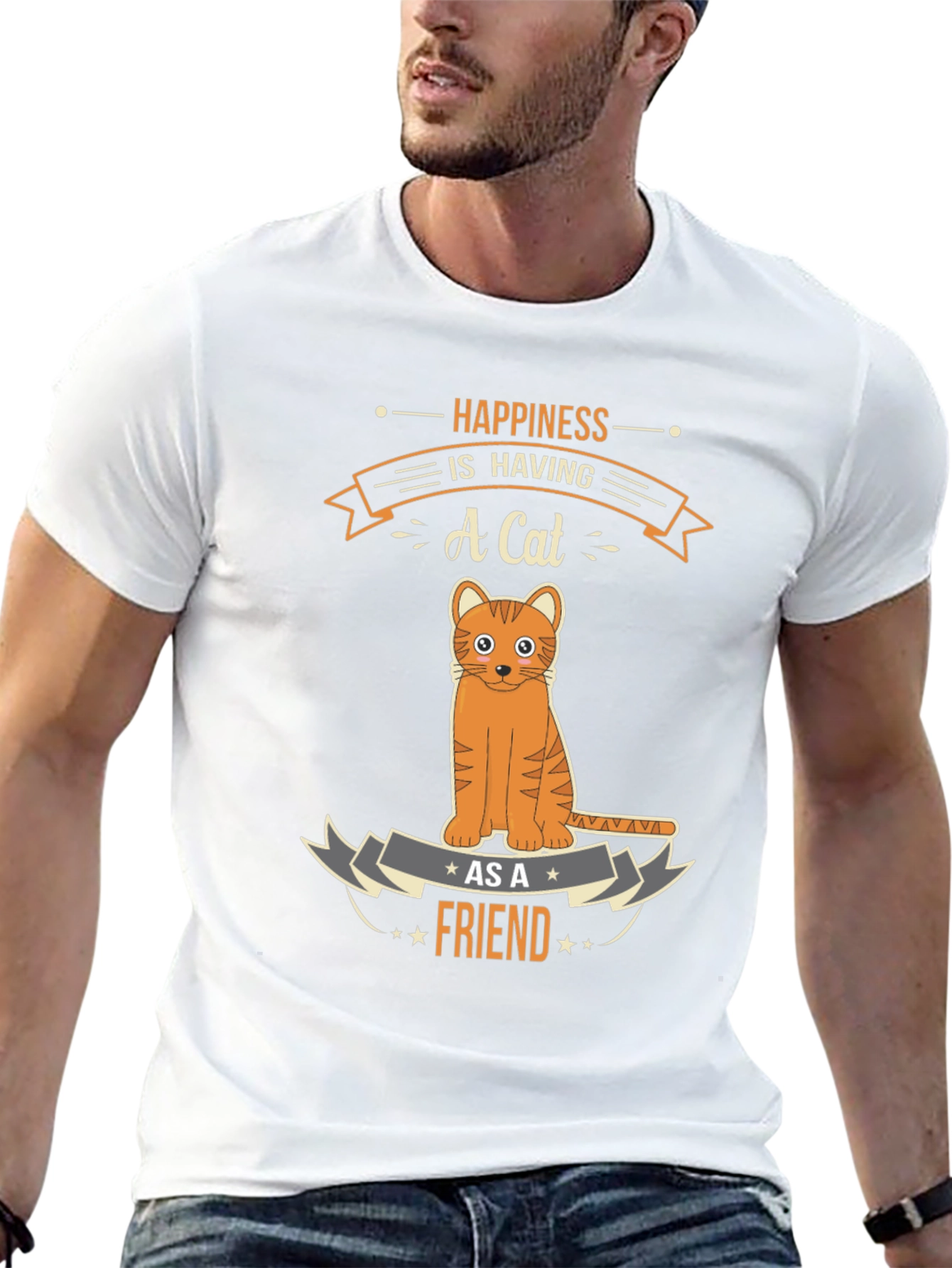 Happiness is Having a Cat T-Shirt