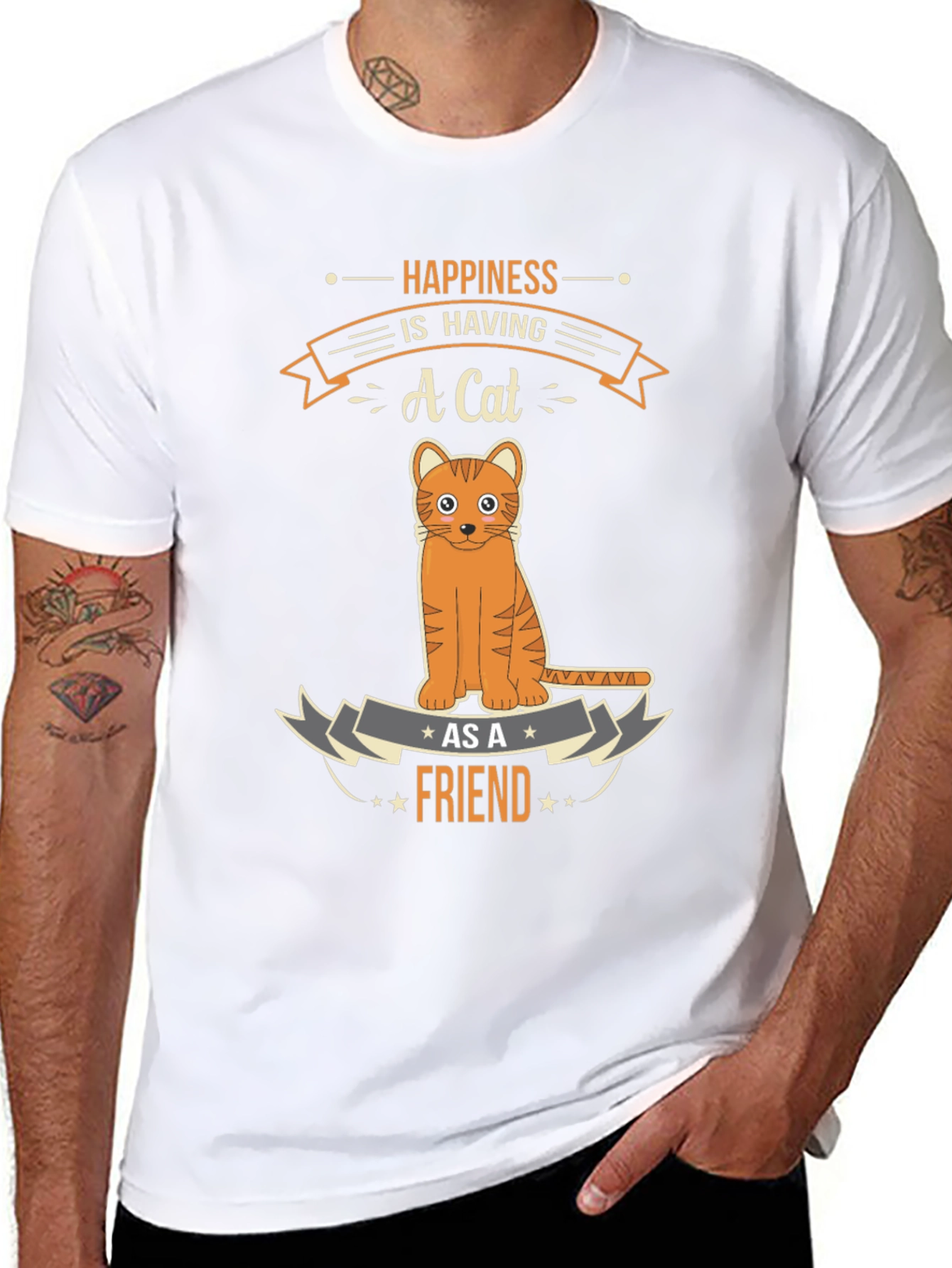Happiness is Having a Cat T-Shirt