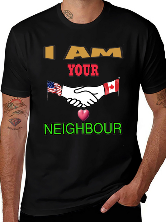 I Am Your Neighbour T-Shirt - US & Canada Handshake