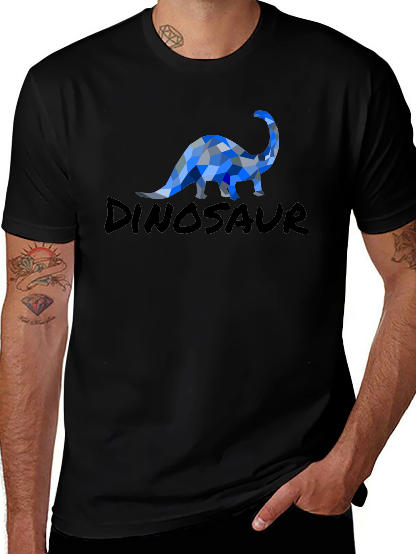Geometric Dinosaur Graphic Tee