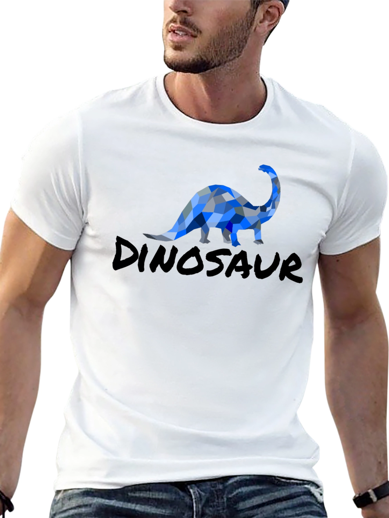 Geometric Dinosaur Graphic Tee