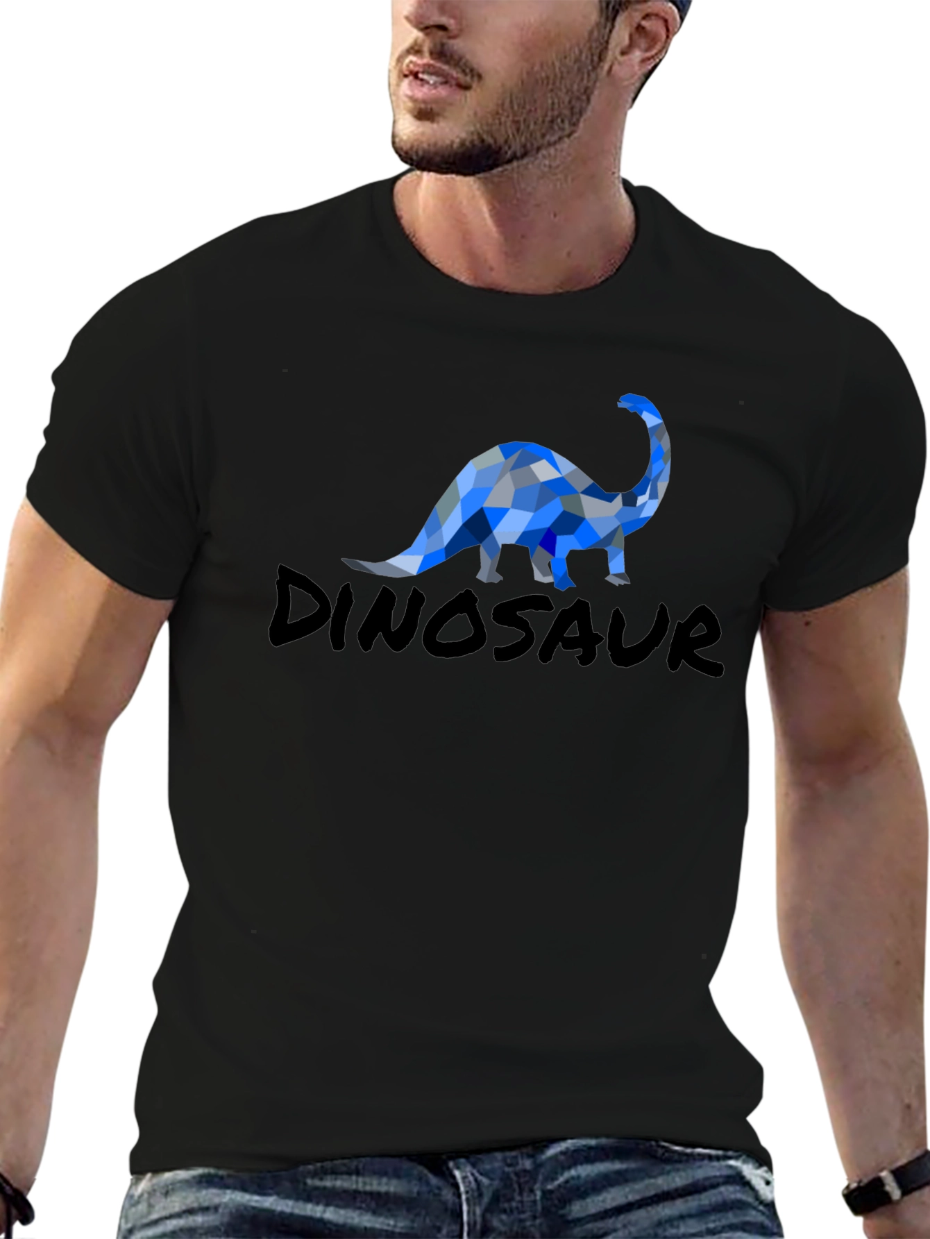 Geometric Dinosaur Graphic Tee