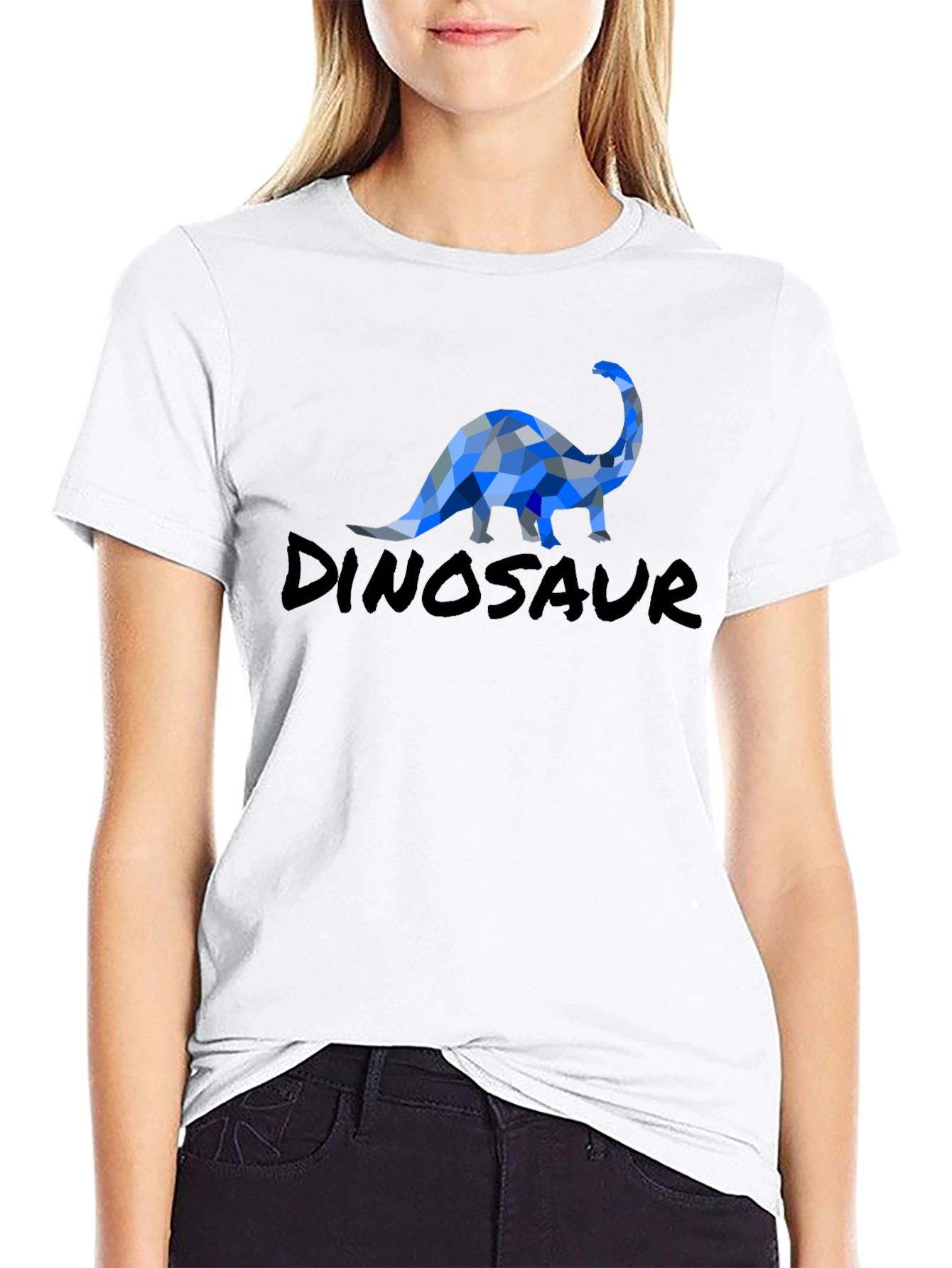 Geometric Dinosaur Graphic Tee