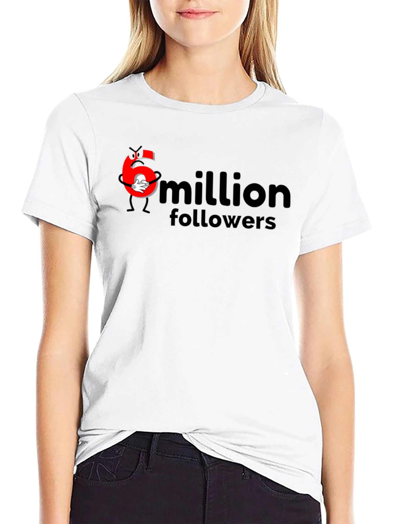 6 Million Followers Black T-Shirt
